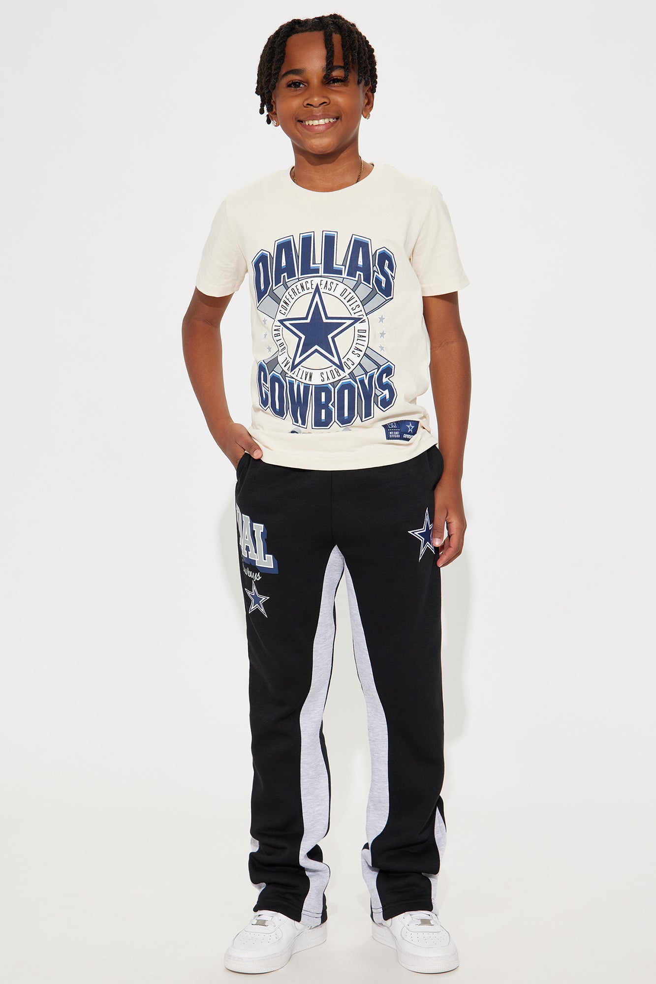 Mini Cowboys Upfront Short Sleeve Tee - Cream - Image 3