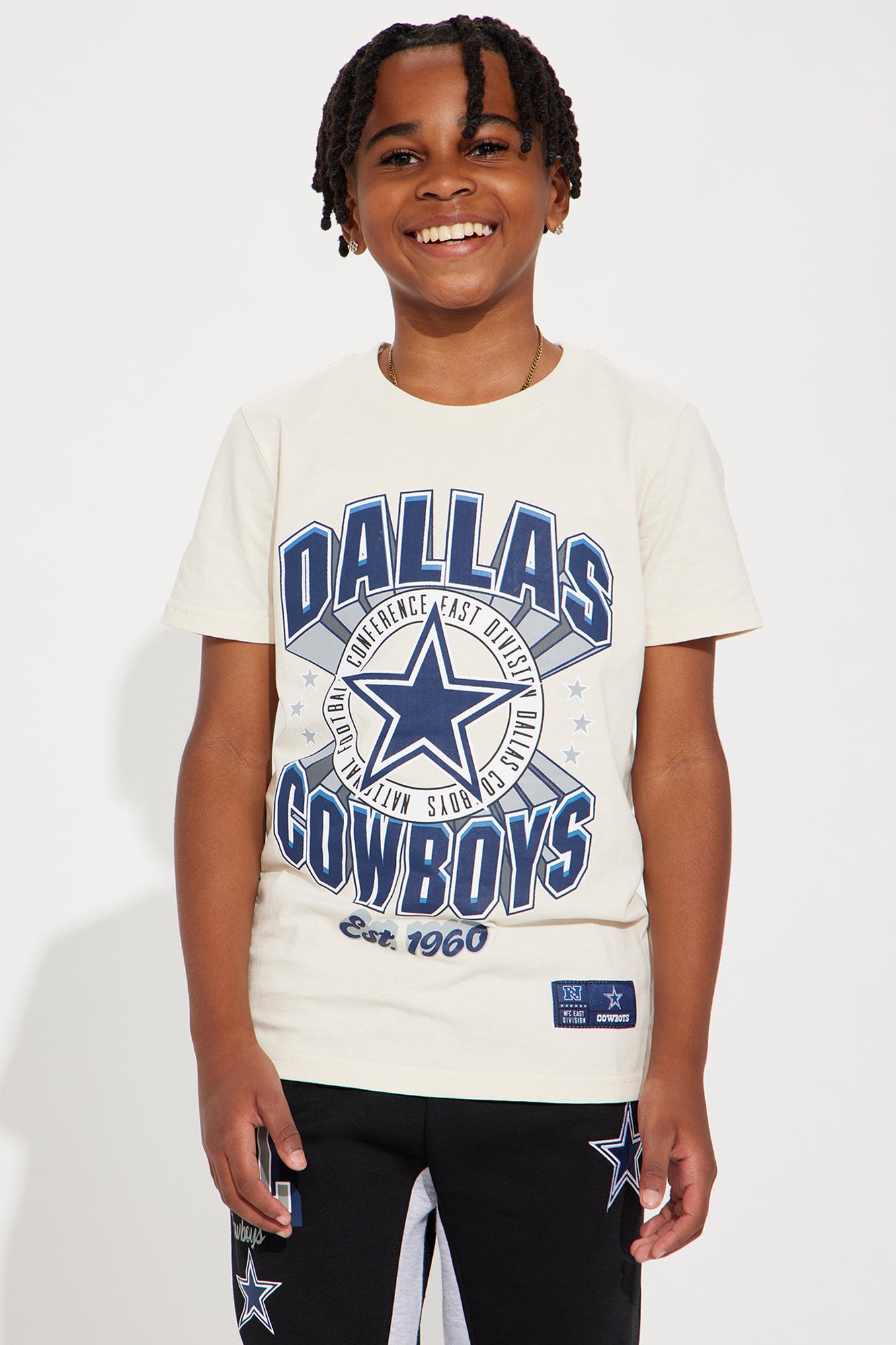Mini Cowboys Upfront Short Sleeve Tee - Cream - Image 4