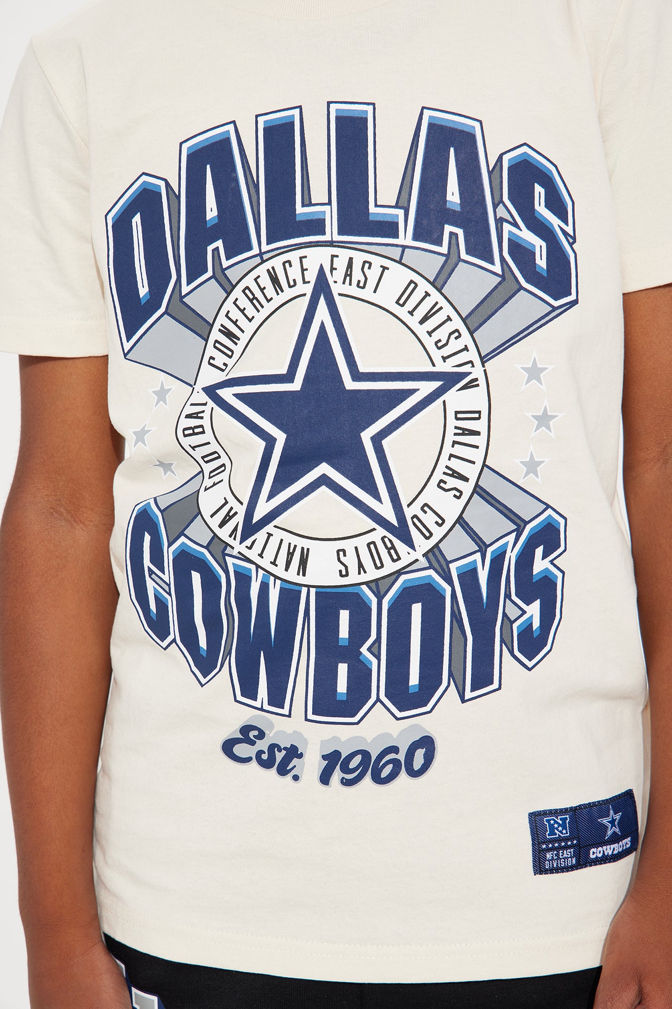 Mini Cowboys Upfront Short Sleeve Tee - Cream - Image 5