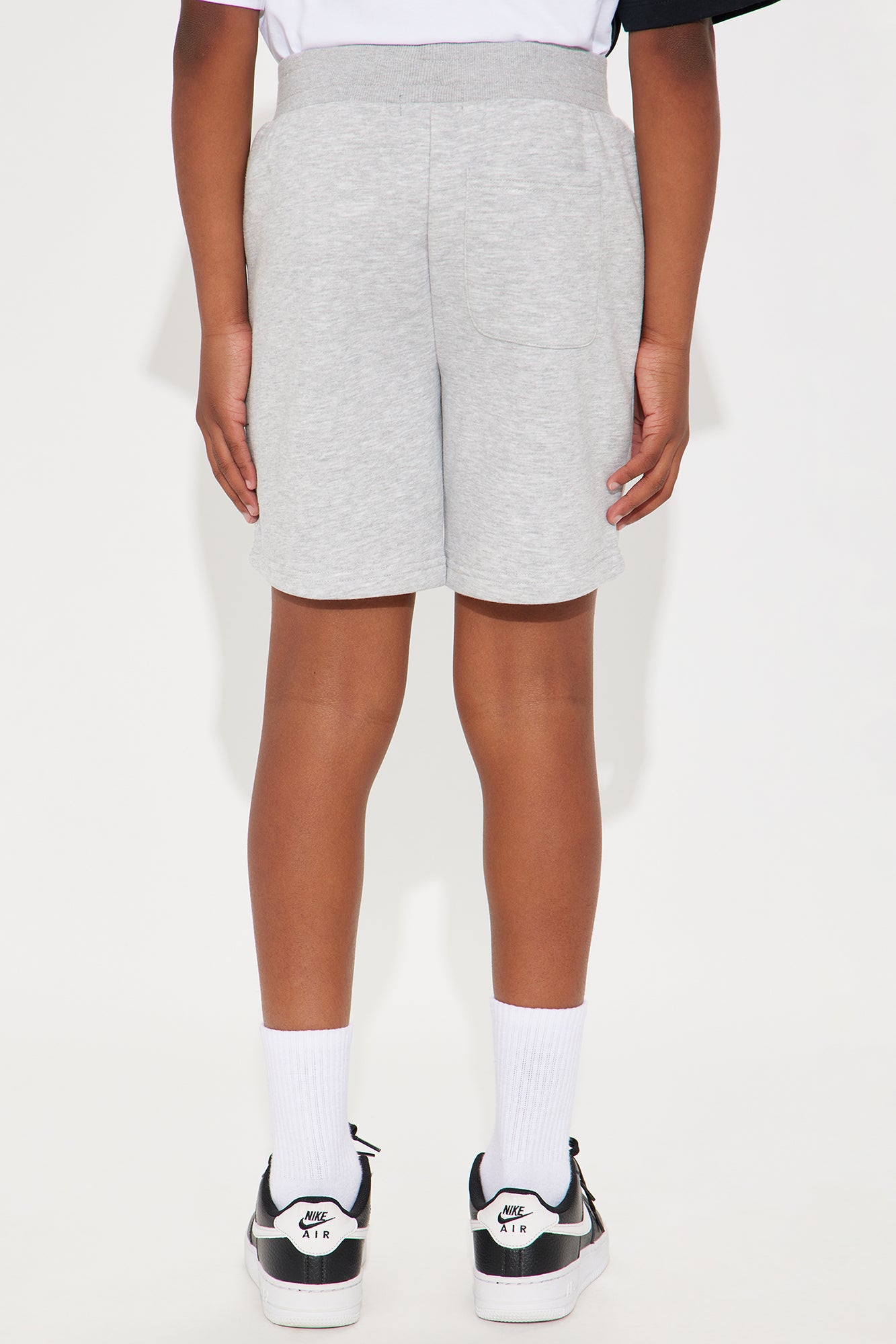 Mini Tyson Sweatshort - Heather Grey - Image 3