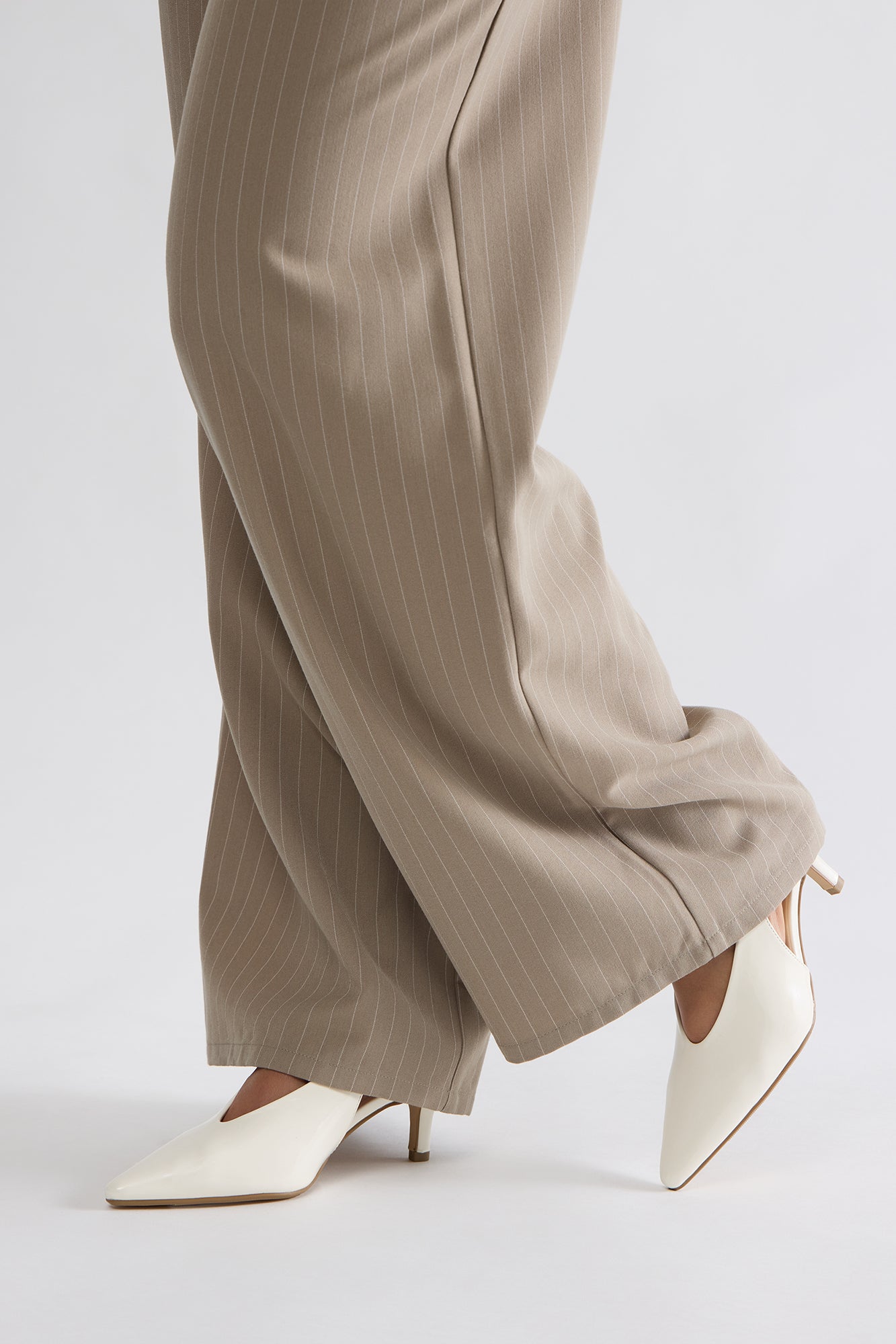 Azuka Slingback Mid Heels Pumps - Ivory - Image 3