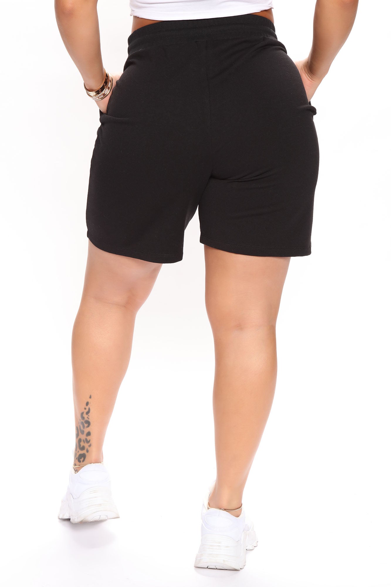 Here To Lounge Sweatshorts - Black - Image 4