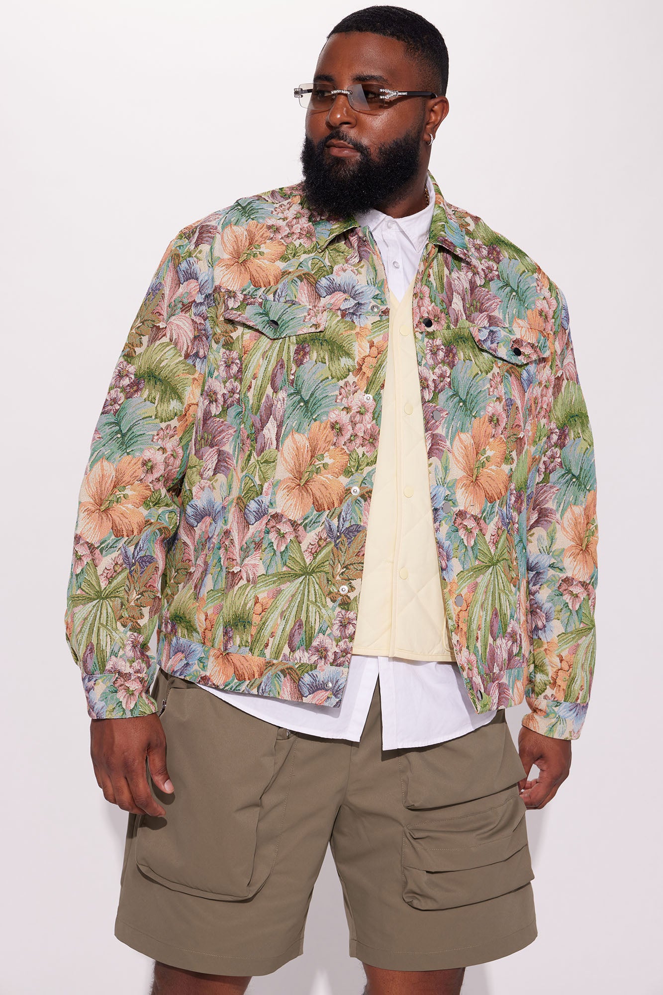 All You Need Is Tapestry Trucker Jacket - Green/combo - Image 3