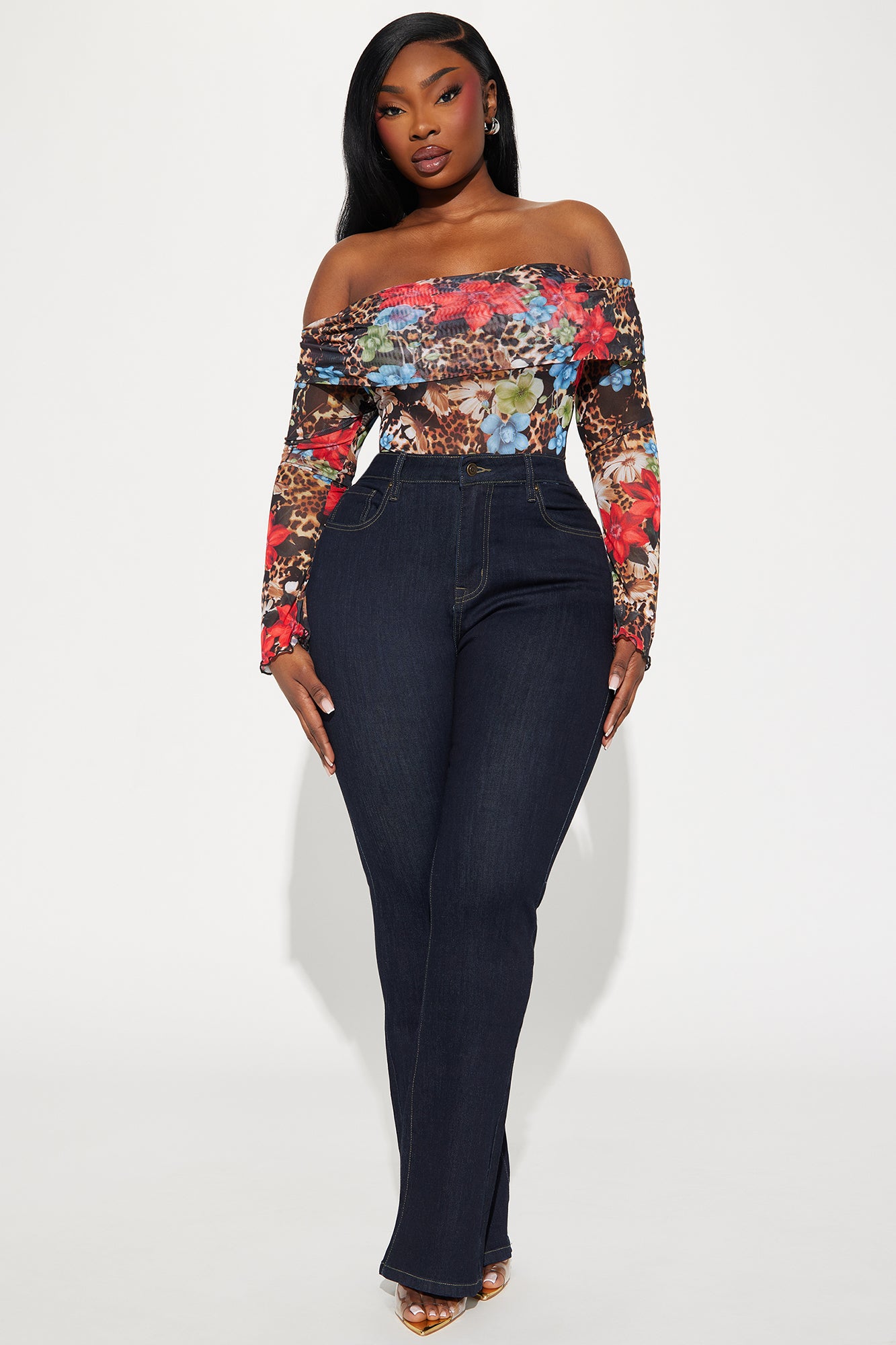 Amaya Sculpting Stretch Bootcut Jeans - Dark Wash - Image 4