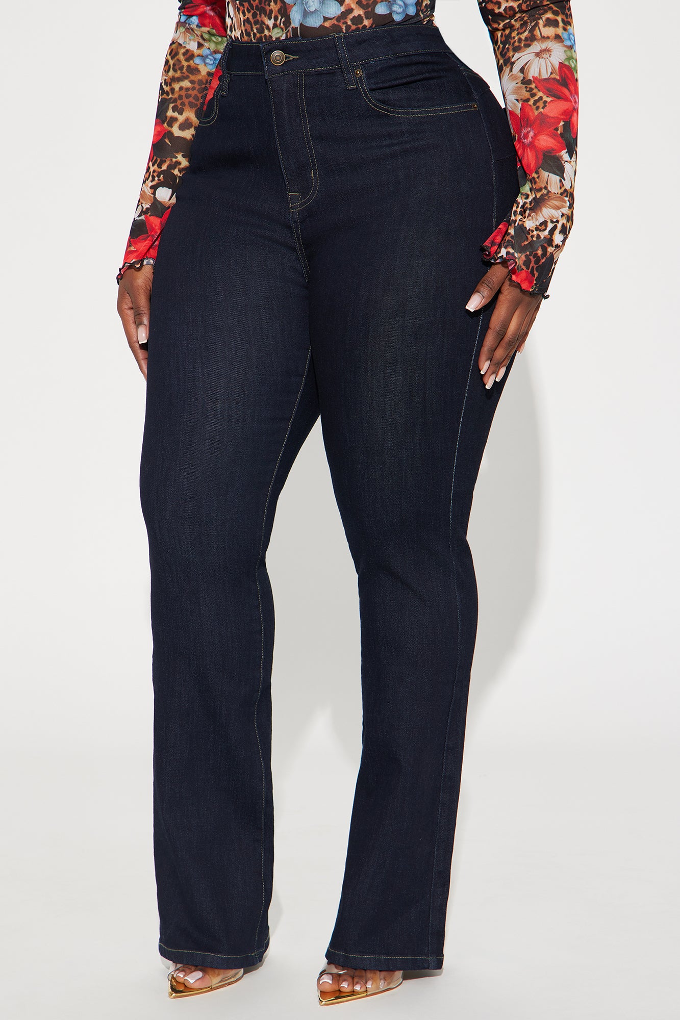 Amaya Sculpting Stretch Bootcut Jeans - Dark Wash - Image 5