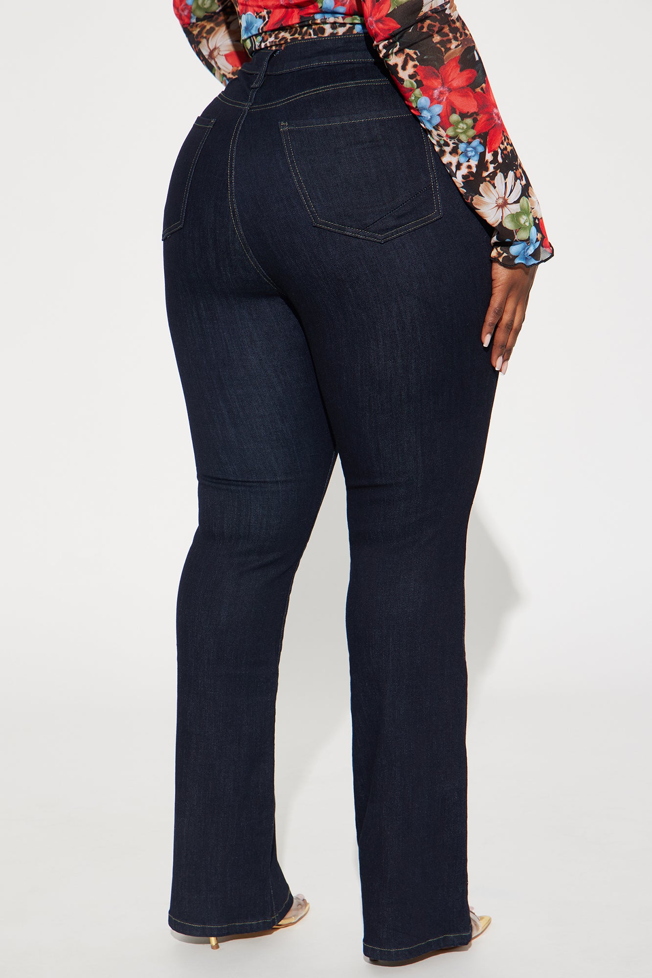 Amaya Sculpting Stretch Bootcut Jeans - Dark Wash - Image 6