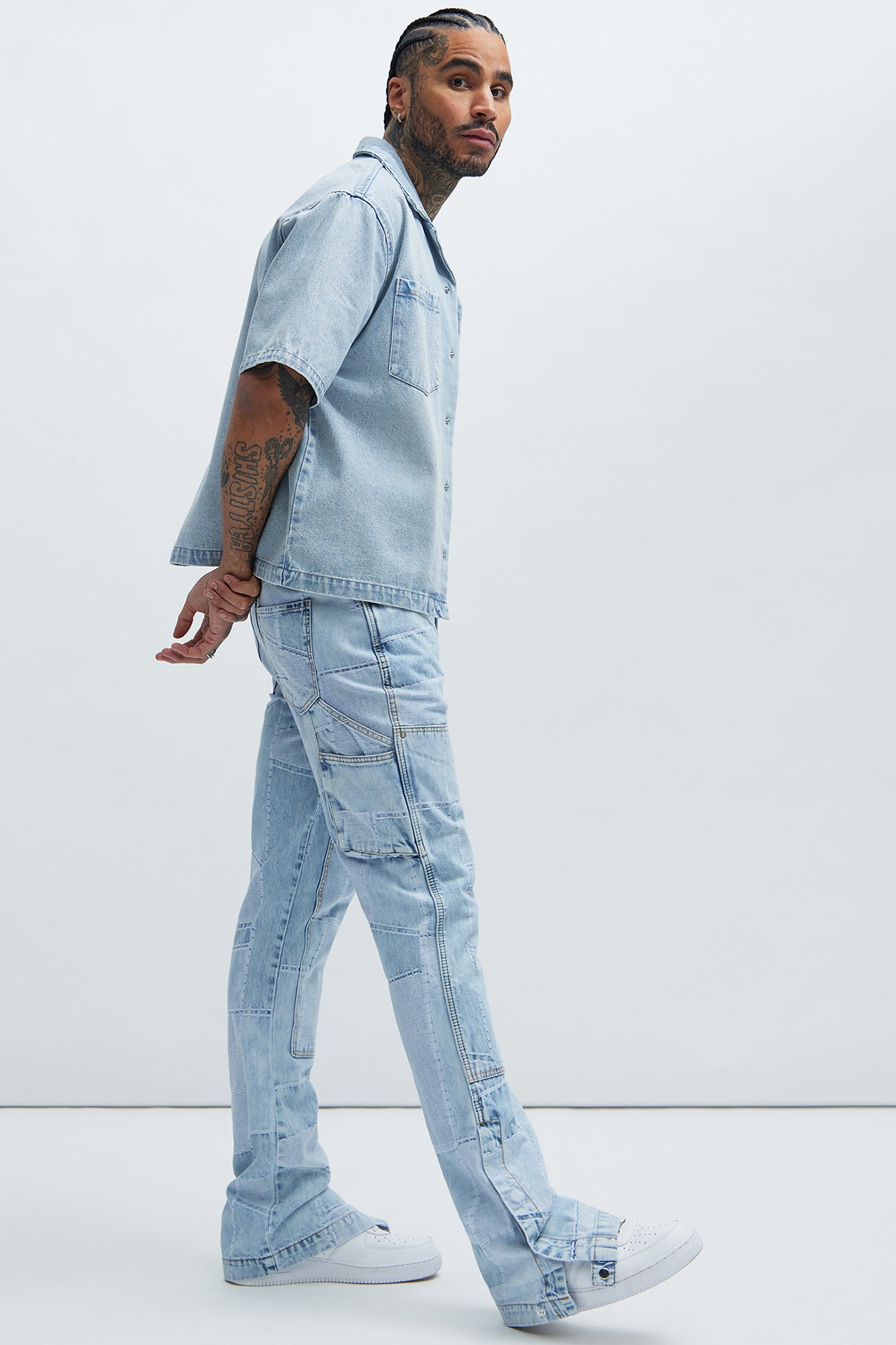 Verdugo Carpenter Flare Jeans - Light Blue Wash - Image 3