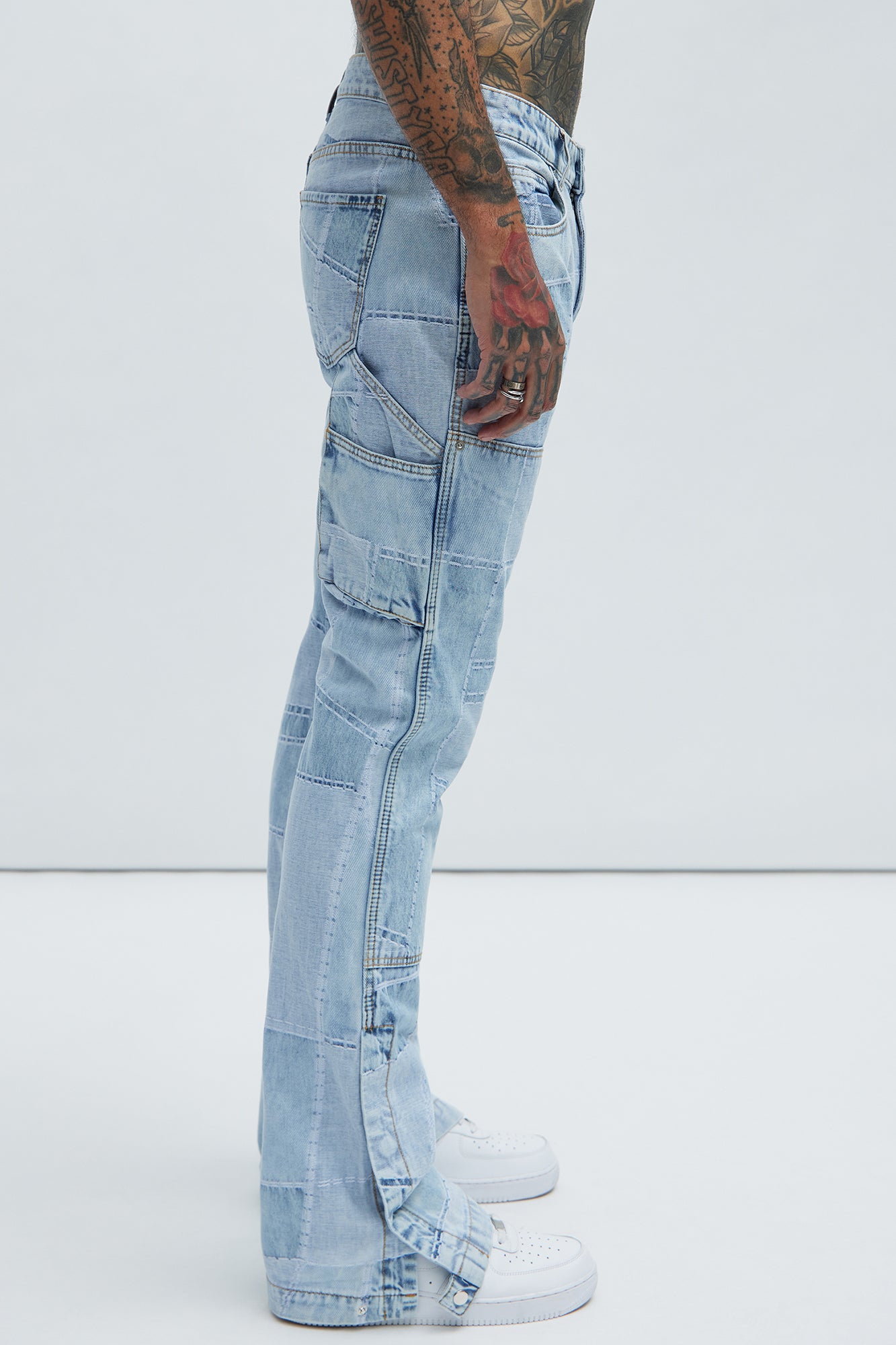 Verdugo Carpenter Flare Jeans - Light Blue Wash - Image 4