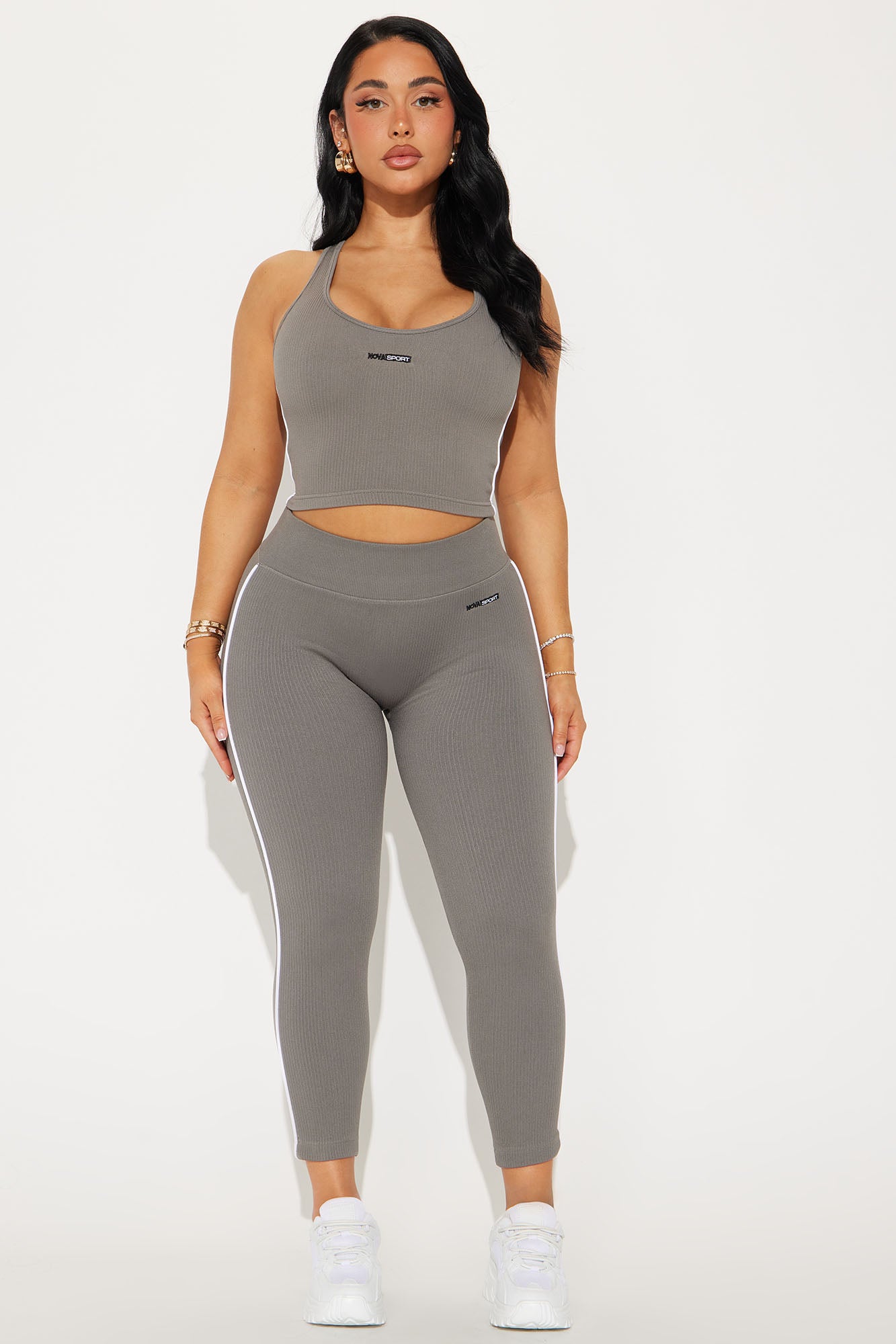 Court Cutie Effortless Seamless Active Top - Charcoal - Image 4