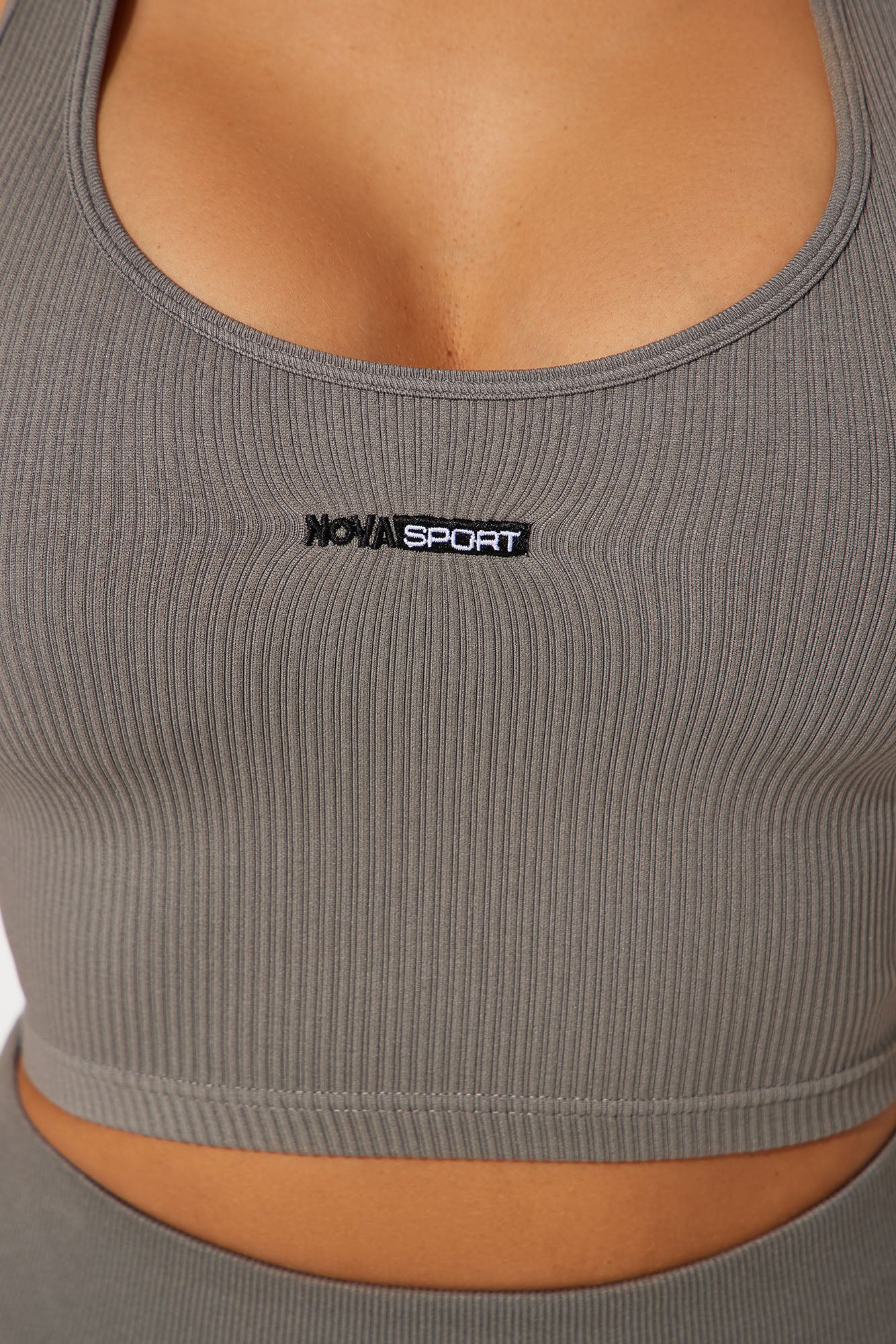 Court Cutie Effortless Seamless Active Top - Charcoal - Image 3