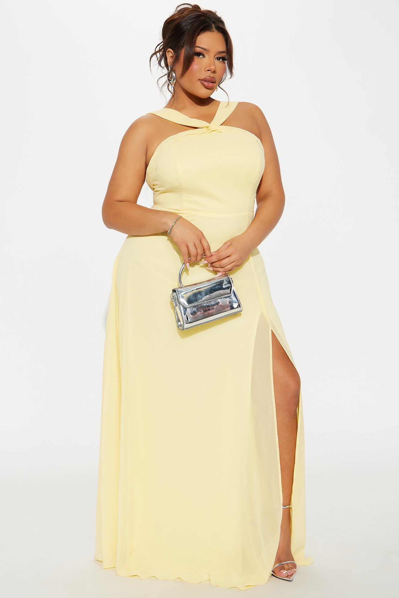 Natalie Chiffon Maxi Dress - Butter Yellow - Image 4