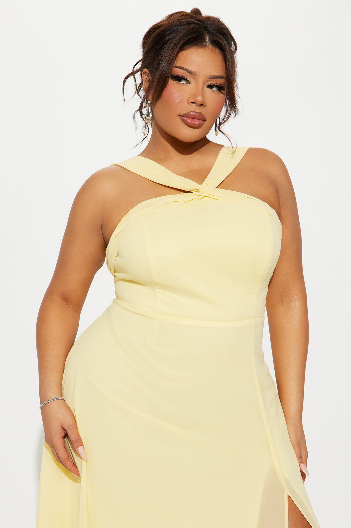 Natalie Chiffon Maxi Dress - Butter Yellow - Image 5