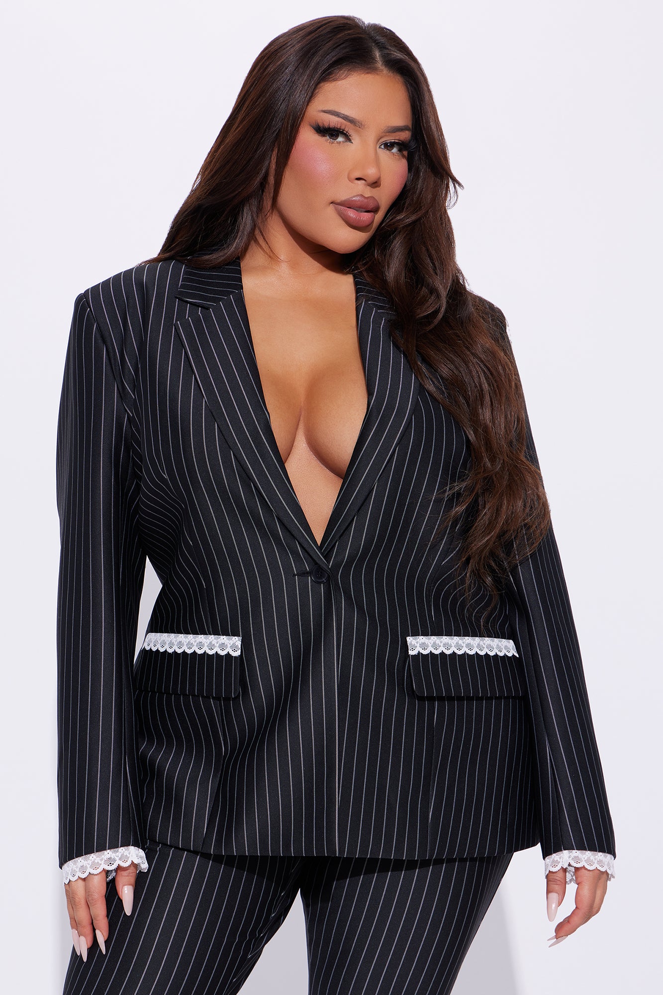 Power Siren Blazer Capri Set - Black - Image 7
