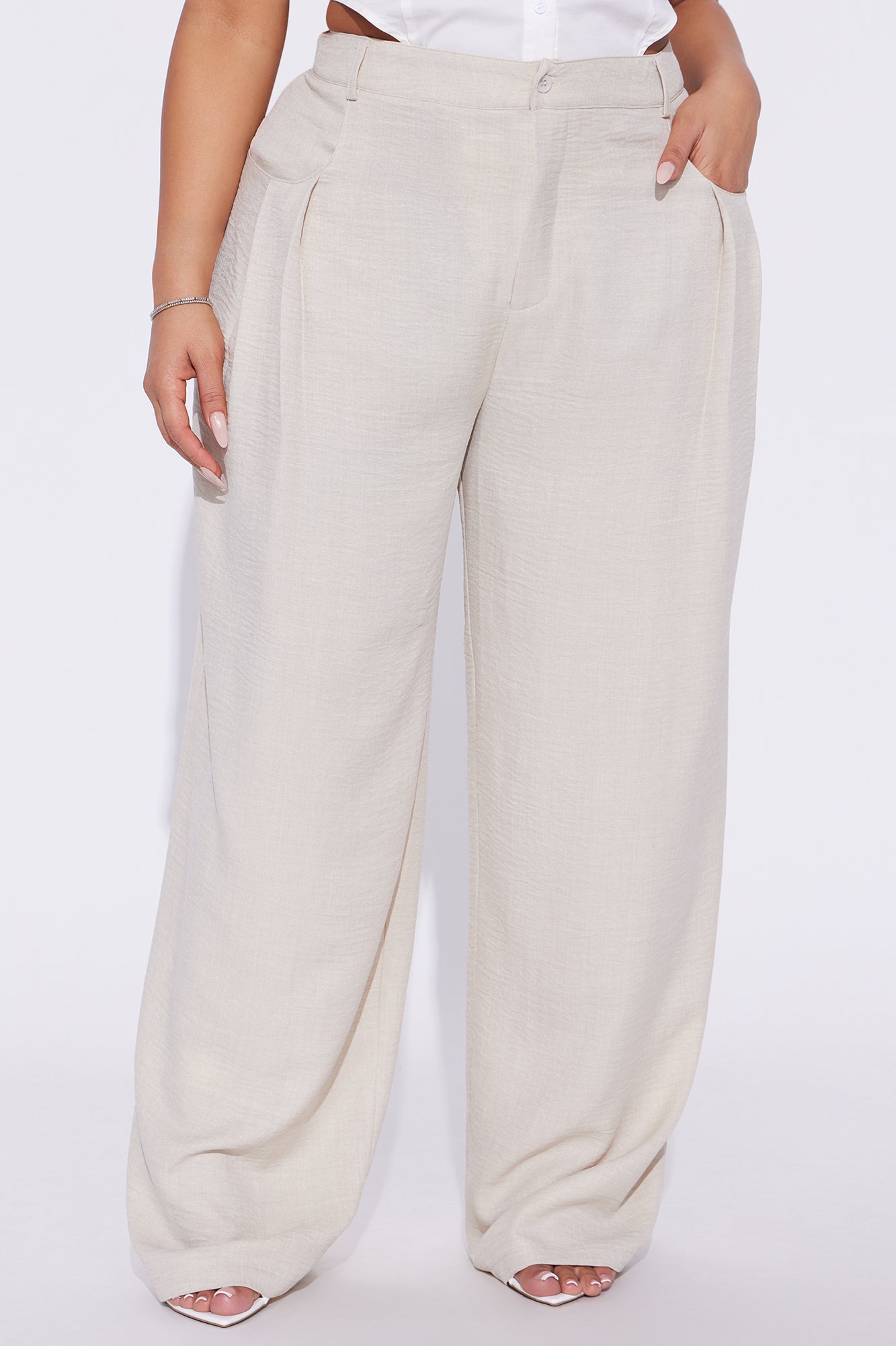 Matson Wide Leg Trouser - Khaki - Image 5