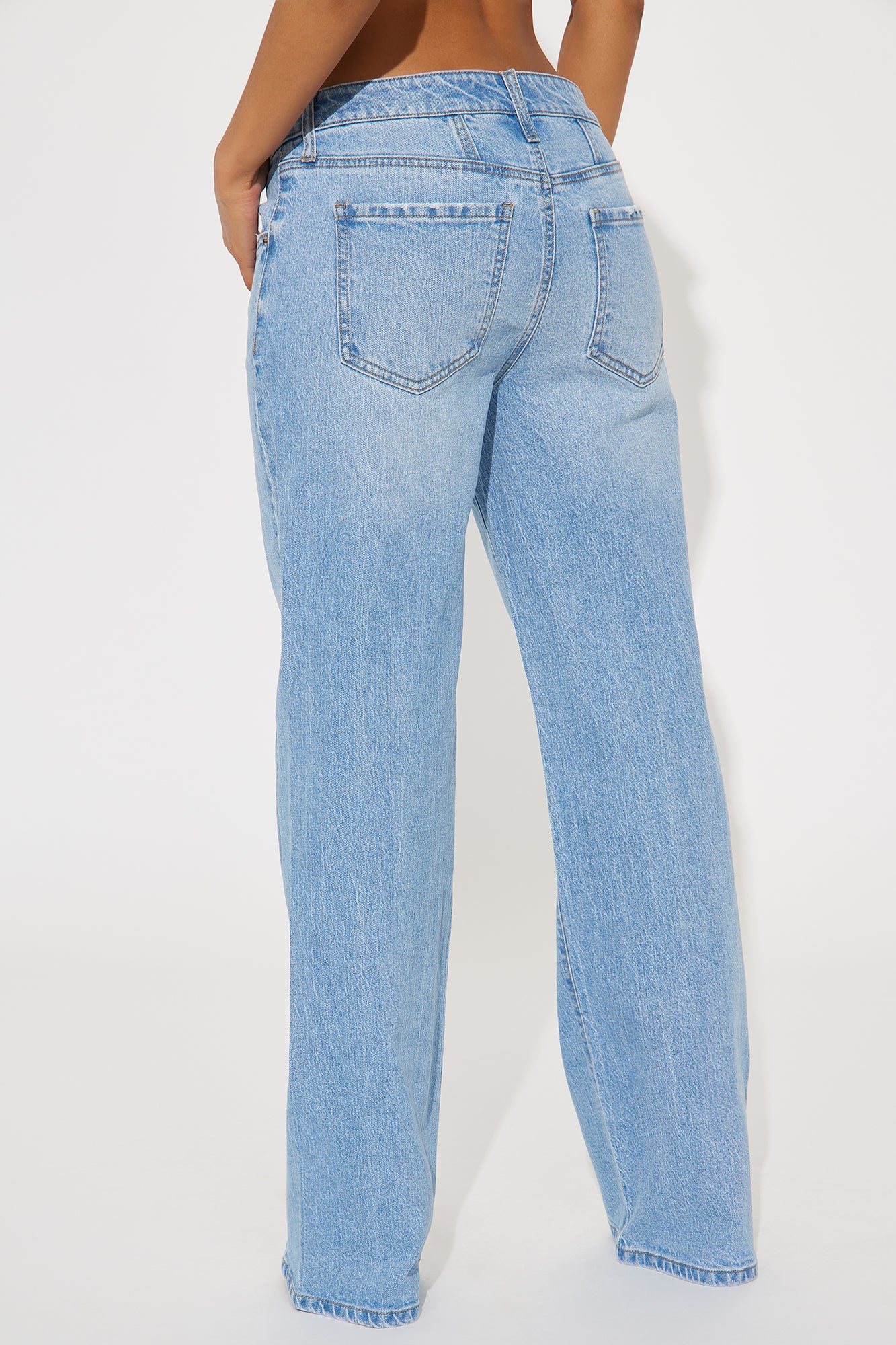 Keeping After It Zipper Detail Straight Leg Jeans - Medium Wash - Image 4