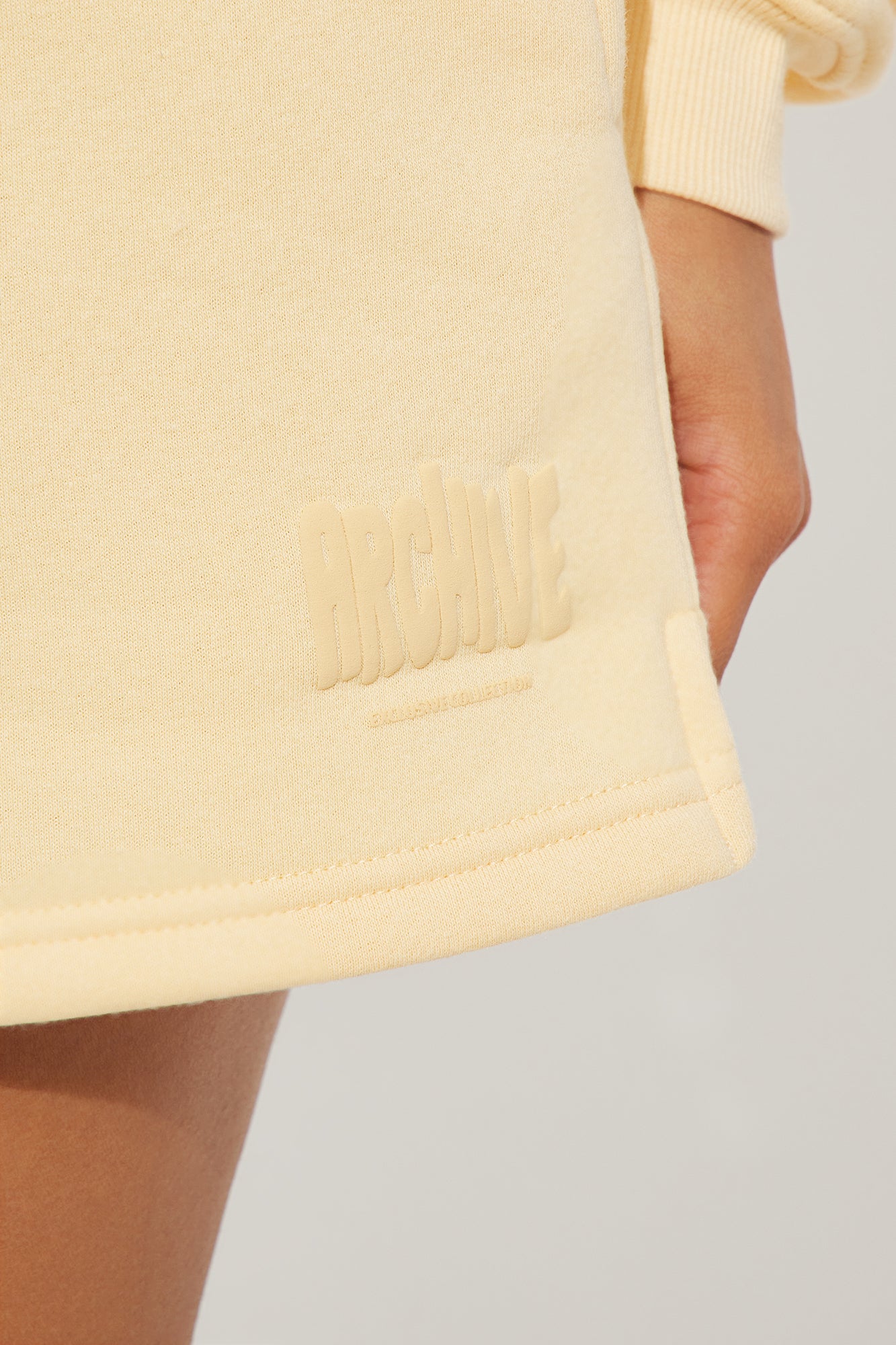 Archive Mode Fleece Short Set - Yellow - Image 4