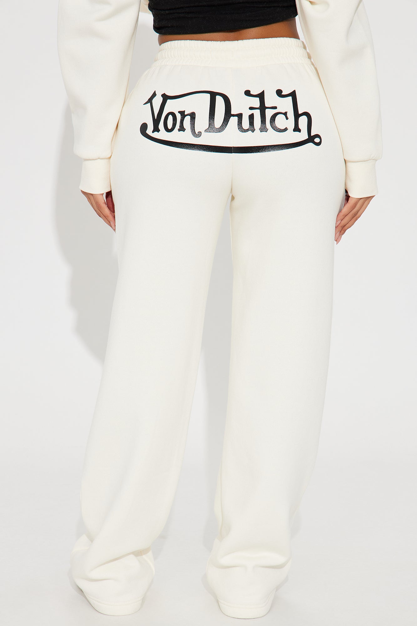 Von Dutch Classic Wide Leg Pant - Off White - Image 4