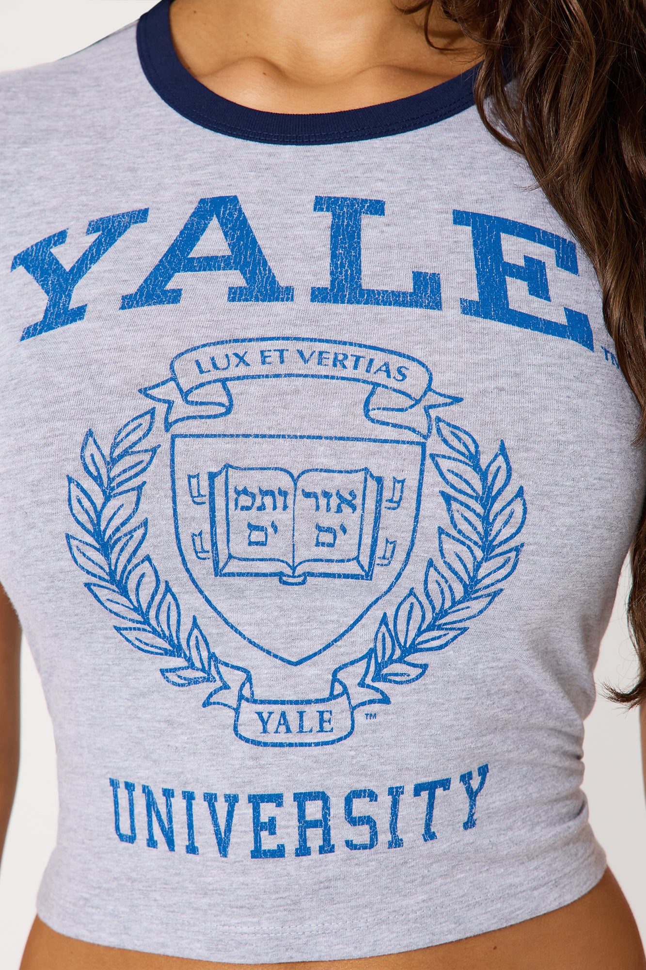 Yale University Ringer Tee - Heather Grey - Image 3