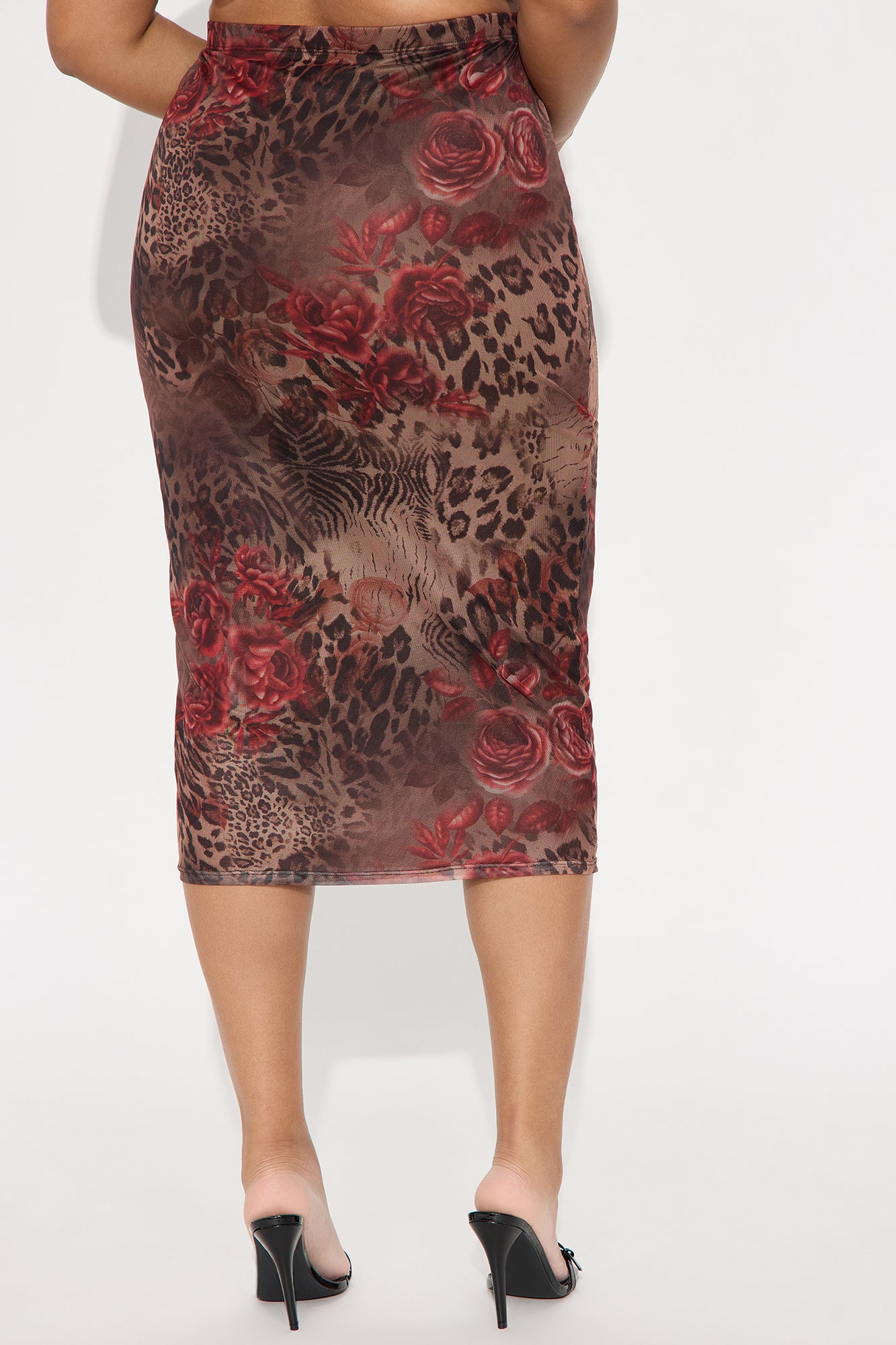 Love Is Gone Mesh Midi Skirt - Brown/combo - Image 6