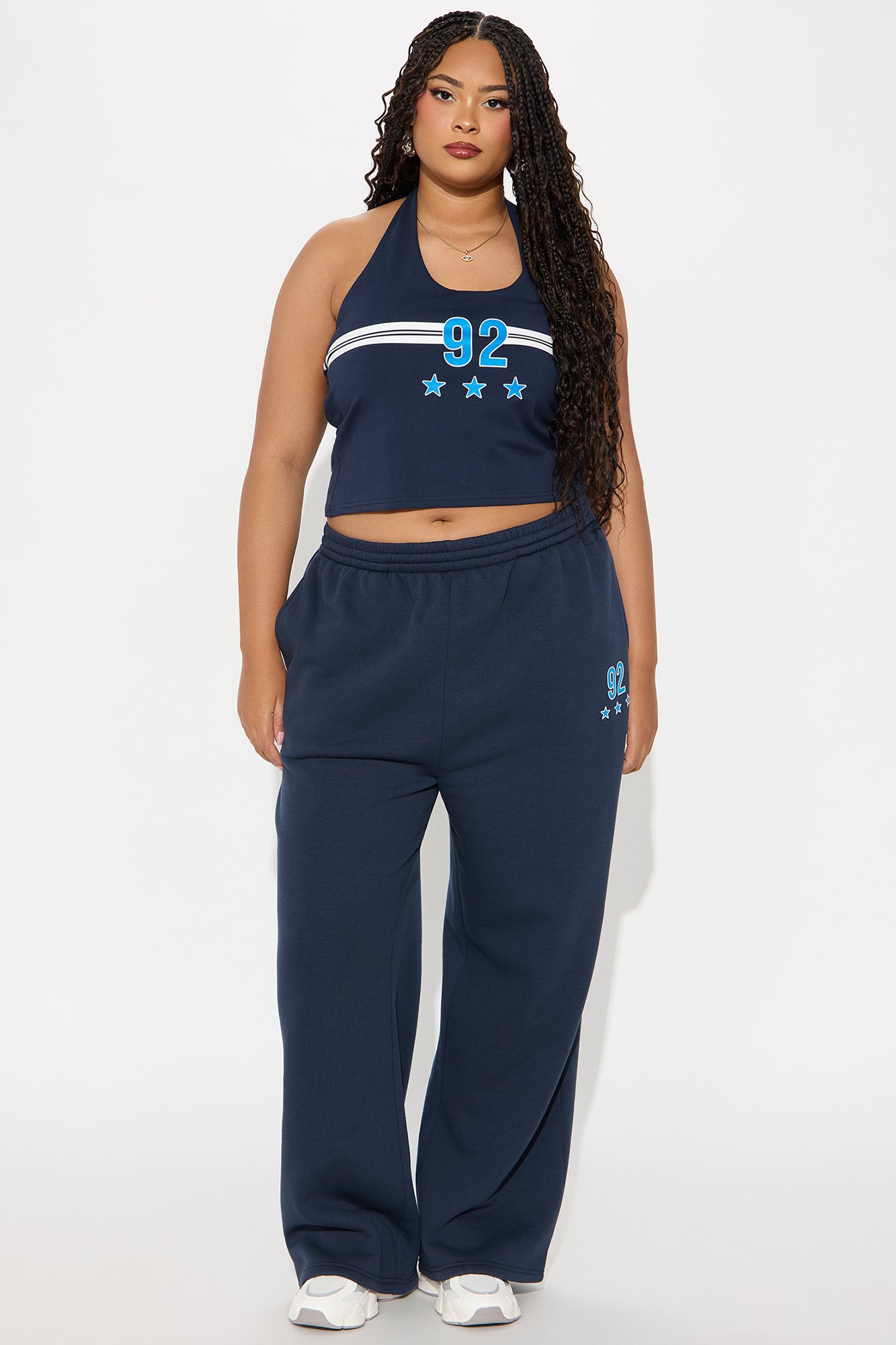 Alessandra 92 Wide Leg Pant - Blue - Image 4