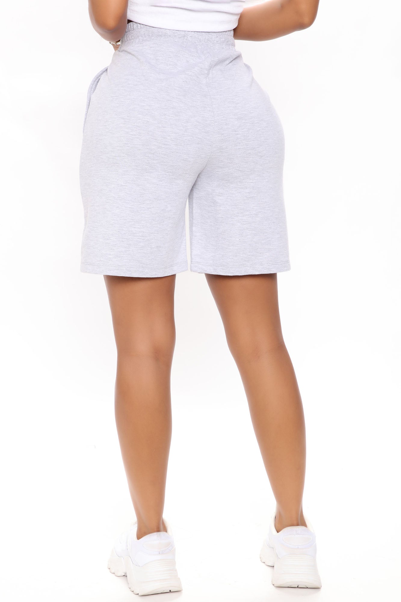 Here To Lounge Sweatshorts - Heather Grey - Image 4