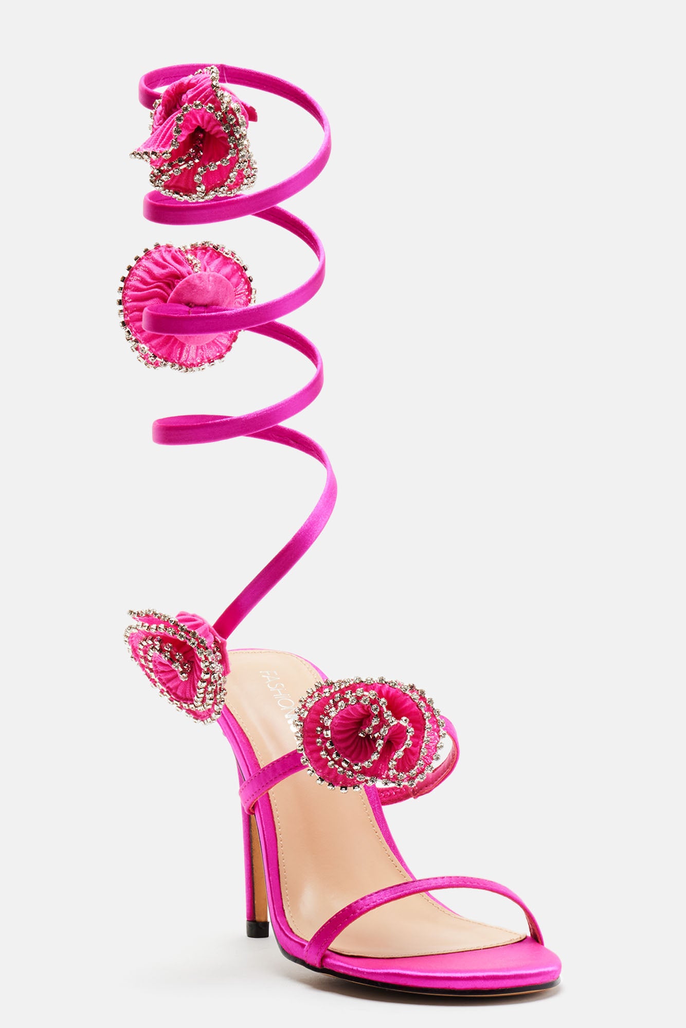 After Midnight Wrap Up Heeled Sandals - Pink - Image 3
