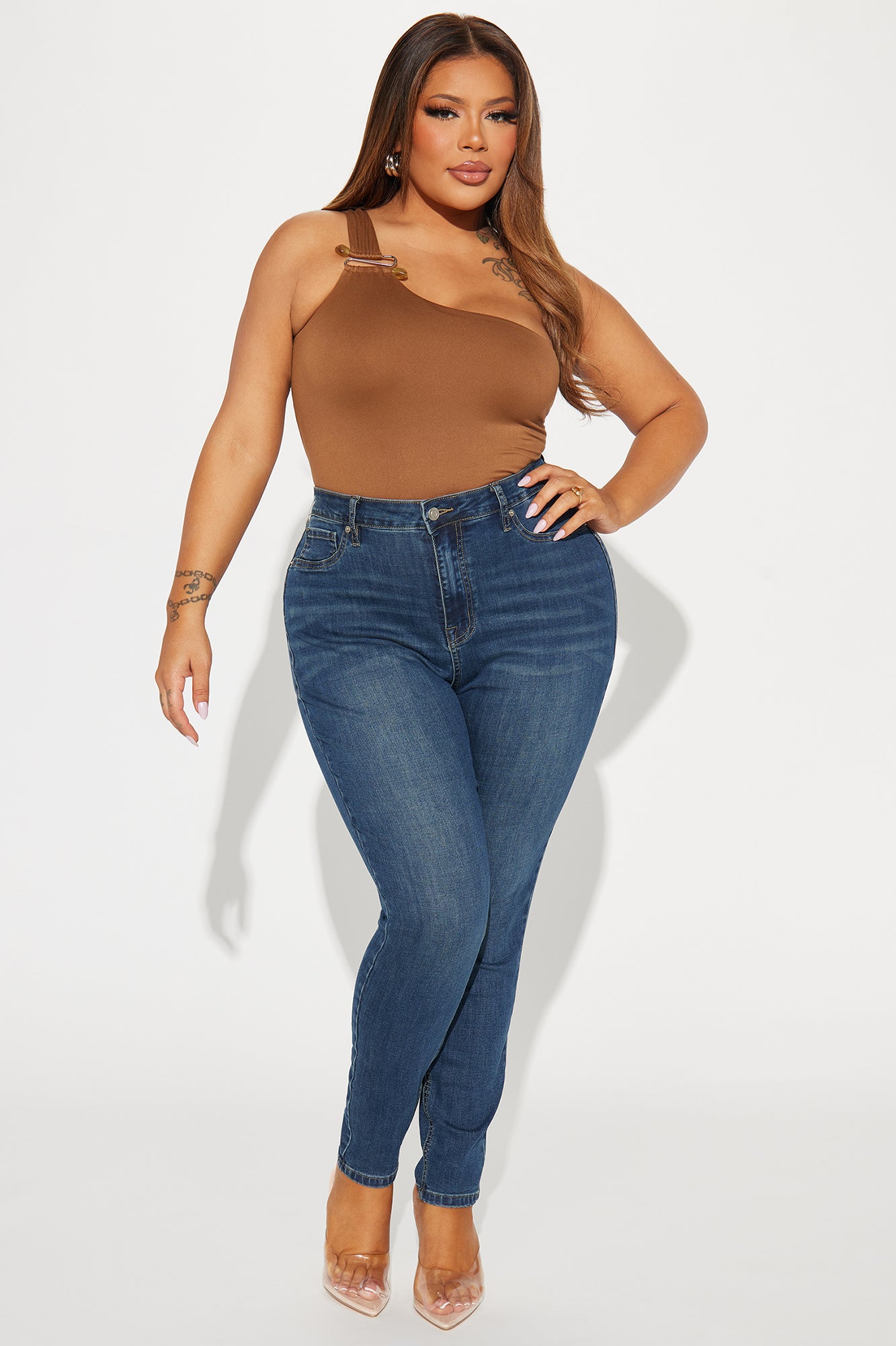 Mia Booty Lifting Stretch Skinny Jeans - Dark Wash - Image 4