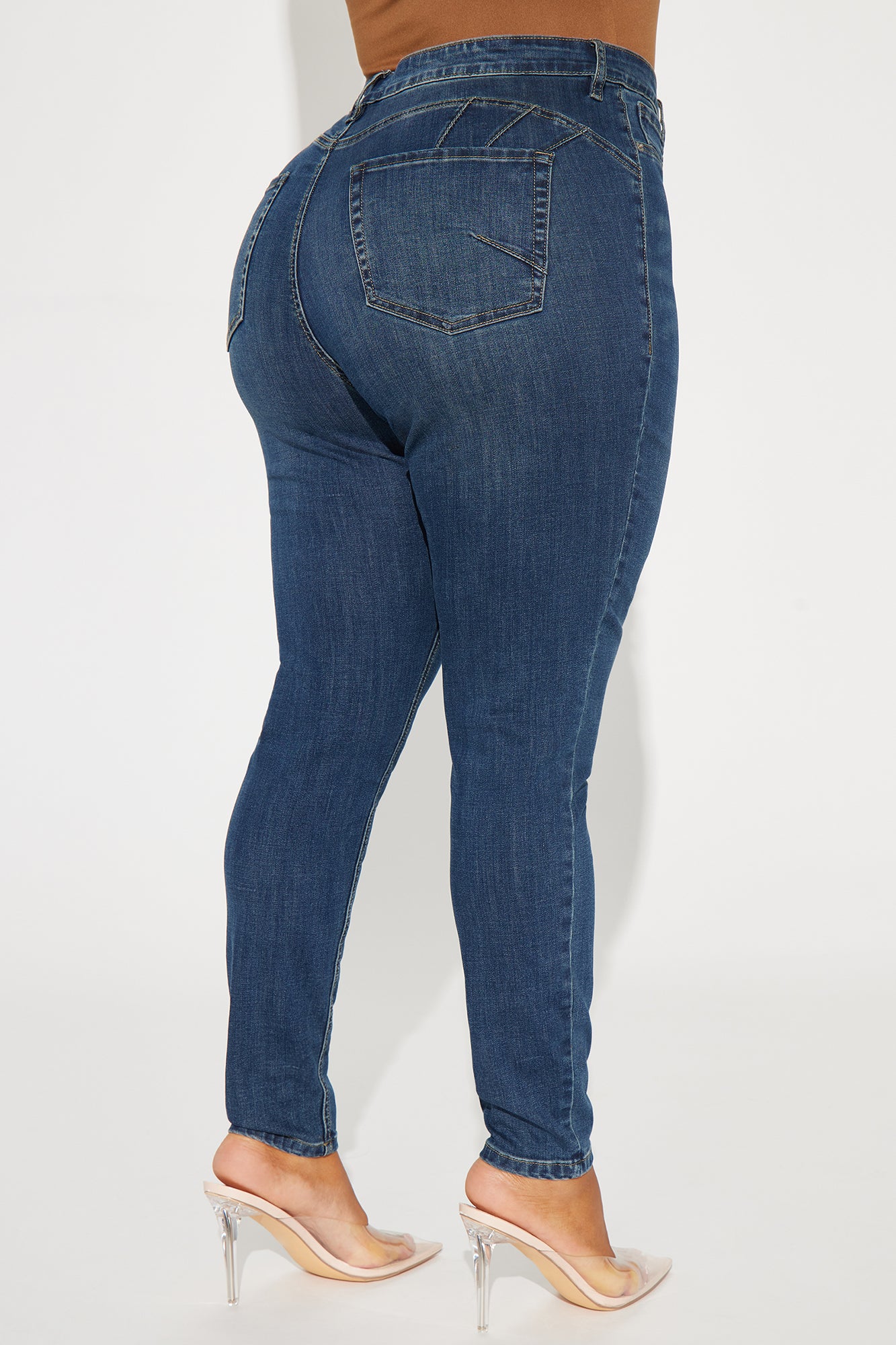 Mia Booty Lifting Stretch Skinny Jeans - Dark Wash - Image 7