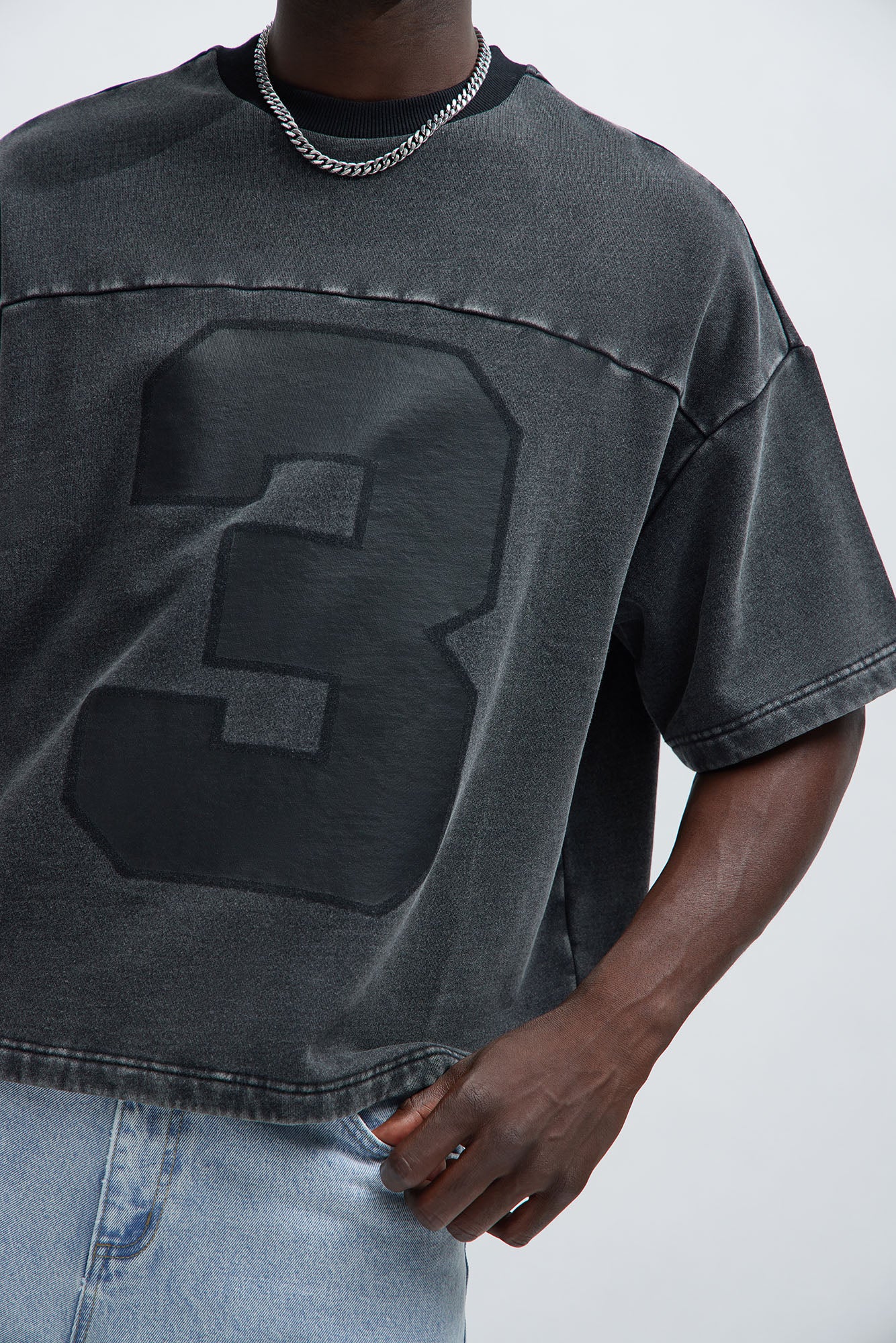 Kyle Oversized Tee - Black Wash - Image 4