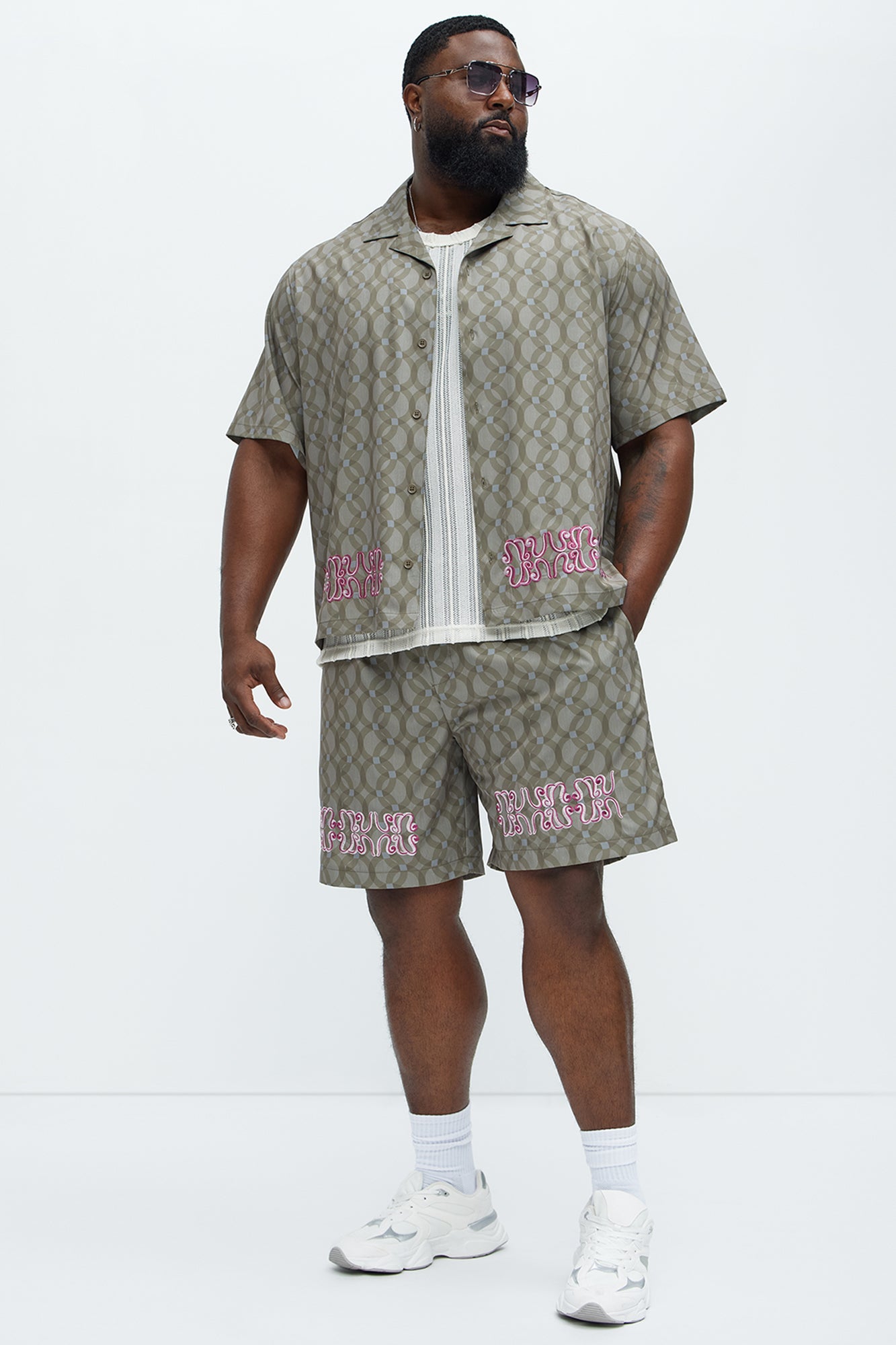 Cielo Embroidered Shorts - Brown/combo - Image 7