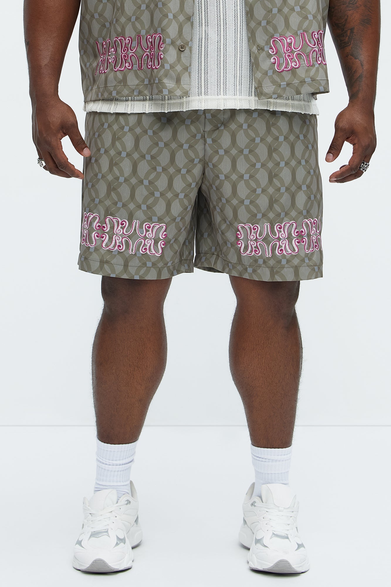 Cielo Embroidered Shorts - Brown/combo - Image 6