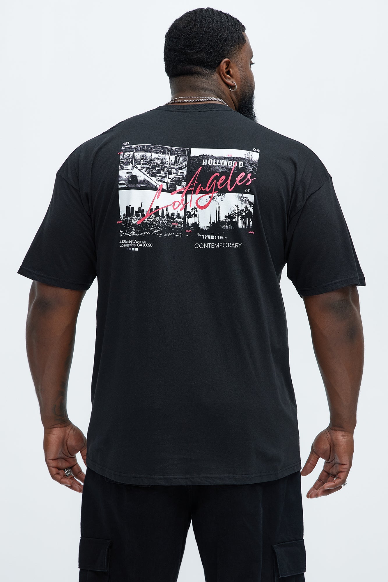 Sunset Ave LA Short Sleeve Tee - Black - Image 5