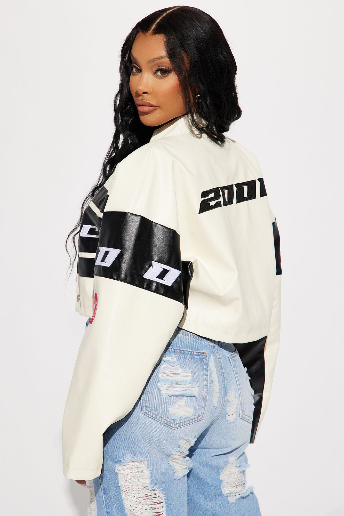 Monaco Cropped Jacket - Ivory/combo - Image 4