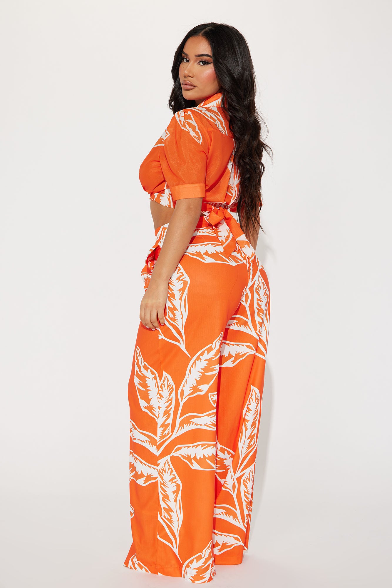 Tropical Vibes Pant Set - Orange - Image 3