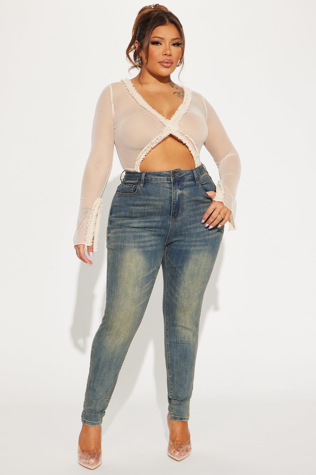 Isla Sculpting Skinny Jeans - Medium Wash - Image 4