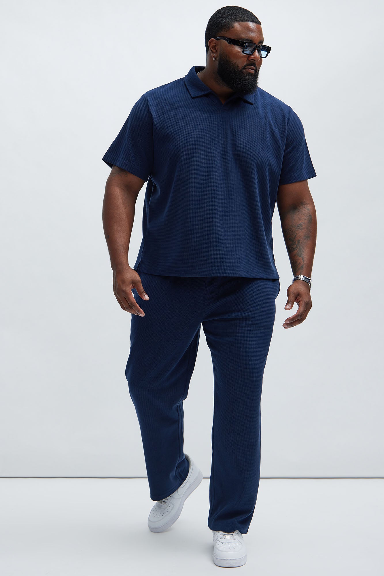 Cairo Textured Polo - Navy - Image 6