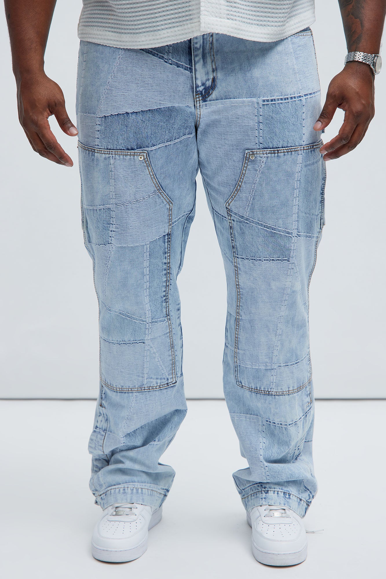 Verdugo Carpenter Flare Jeans - Light Blue Wash - Image 6
