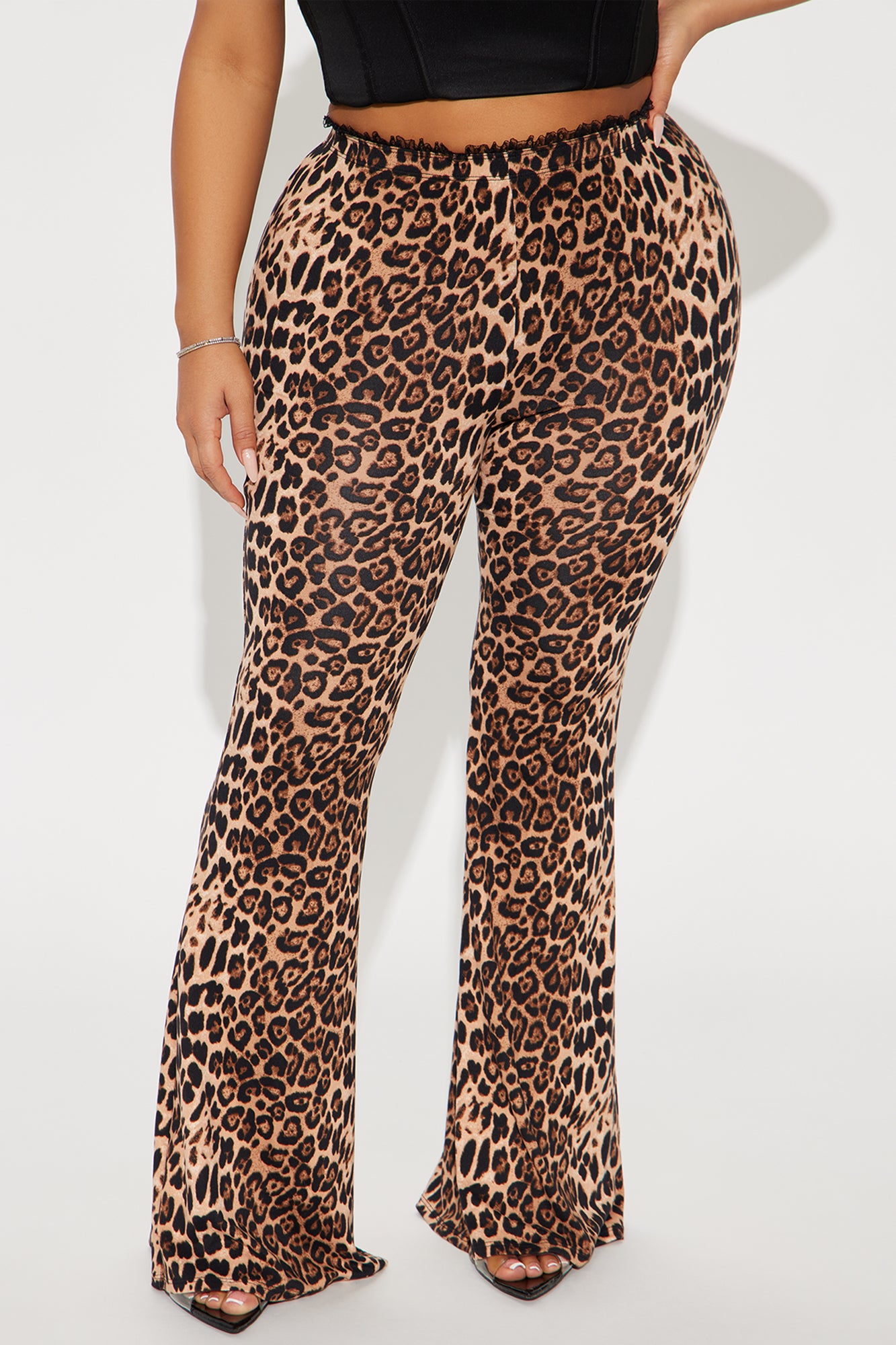 Feline Behavior Leopard Flare Pant - Brown/combo - Image 6