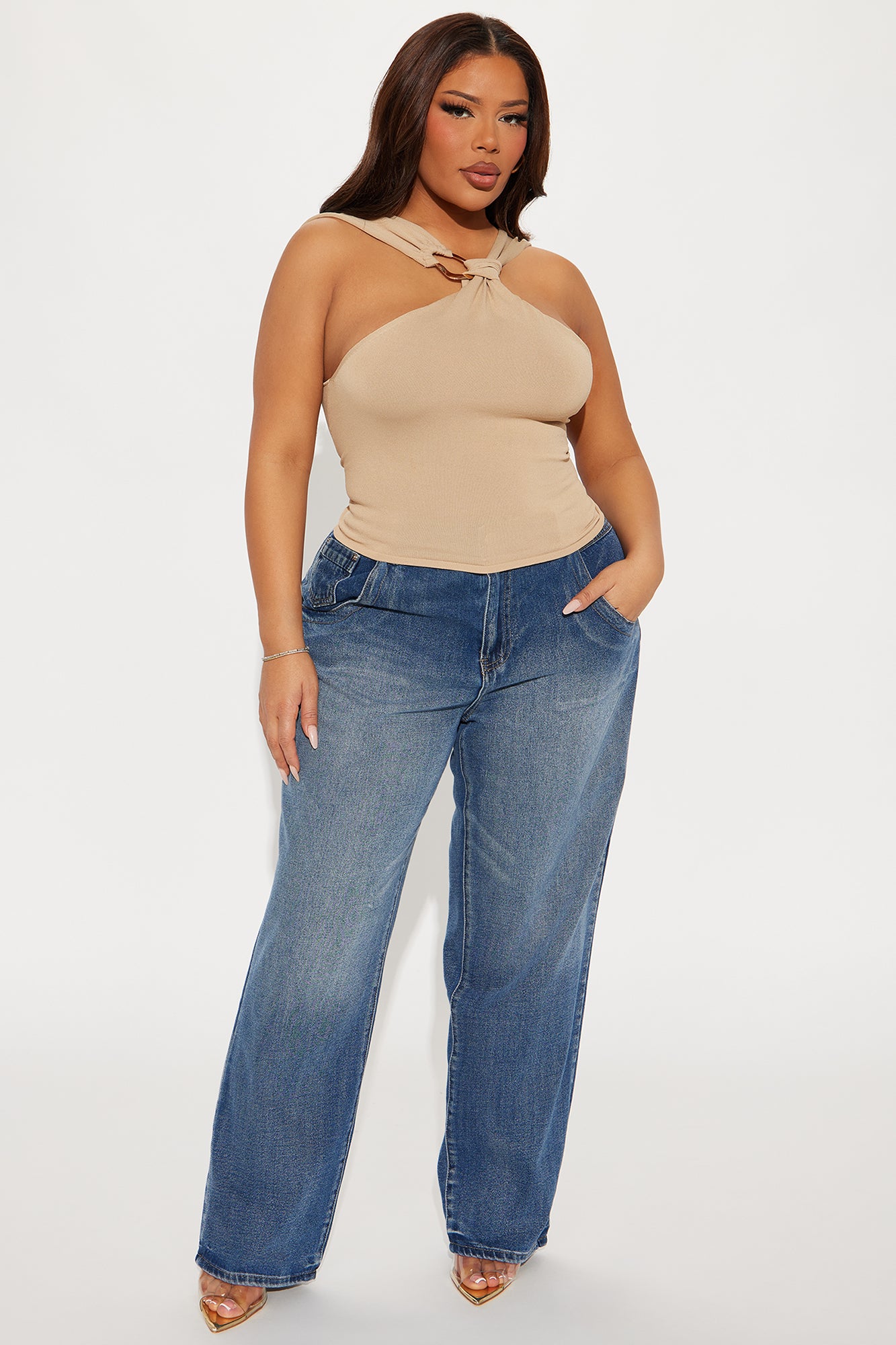 Always Keep It Classy Top - Taupe - Image 6