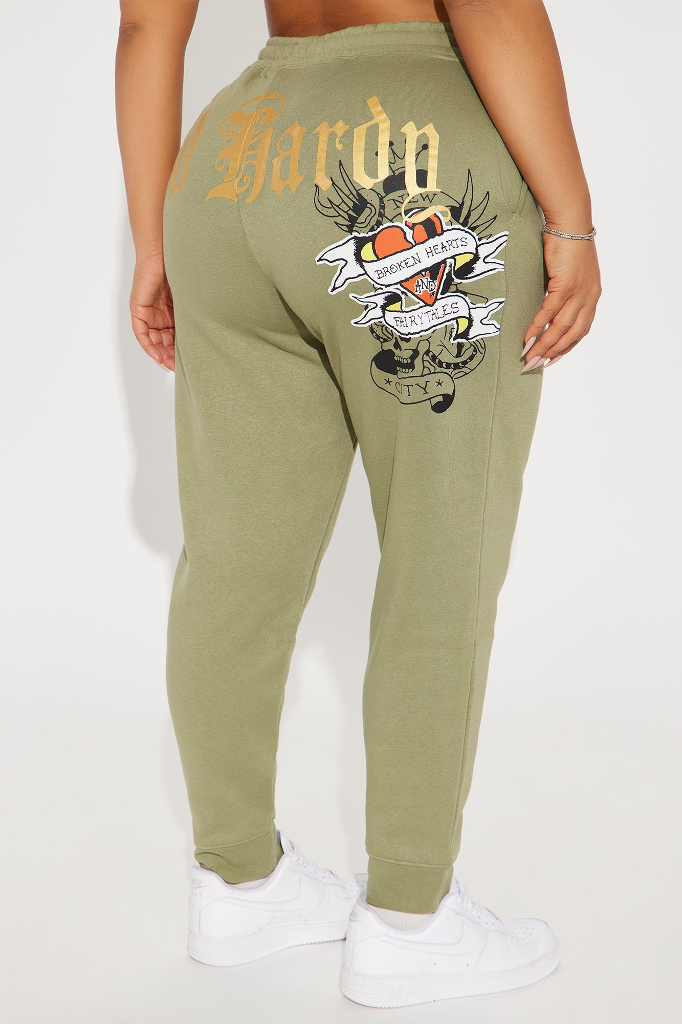 Ed Hardy Broken Hearts Jogger - Sage - Image 9