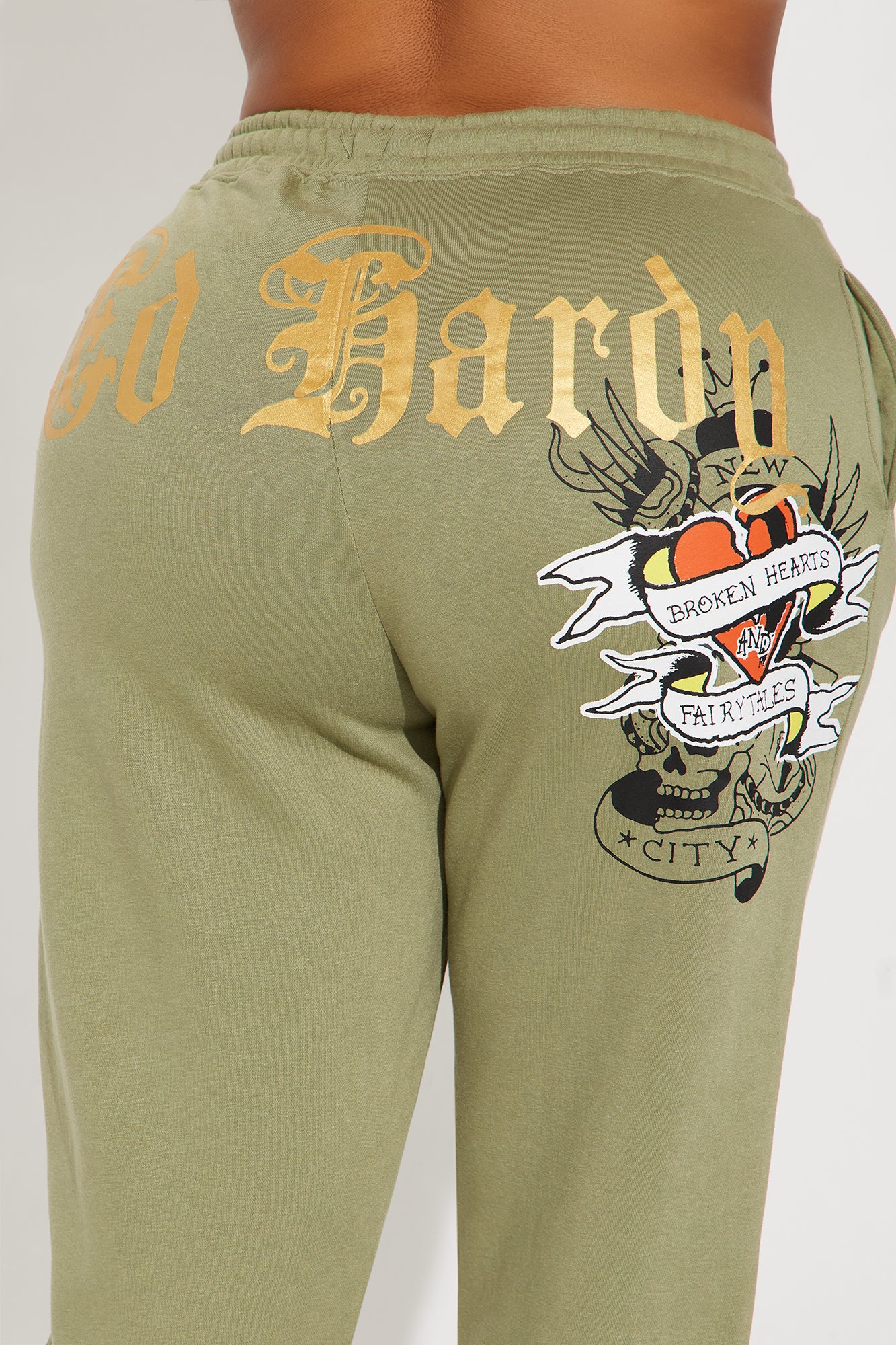 Ed Hardy Broken Hearts Jogger - Sage - Image 10