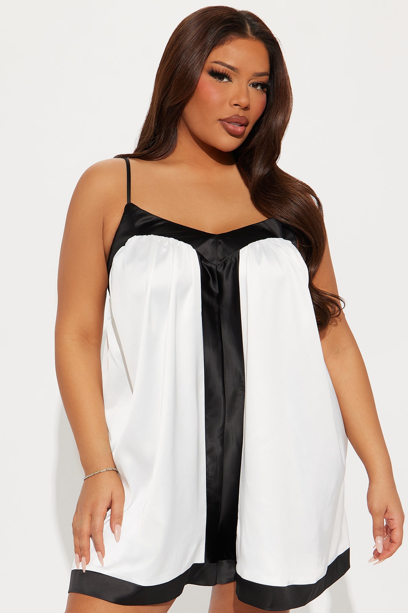 Make No Mistake Satin Romper - White - Image 4