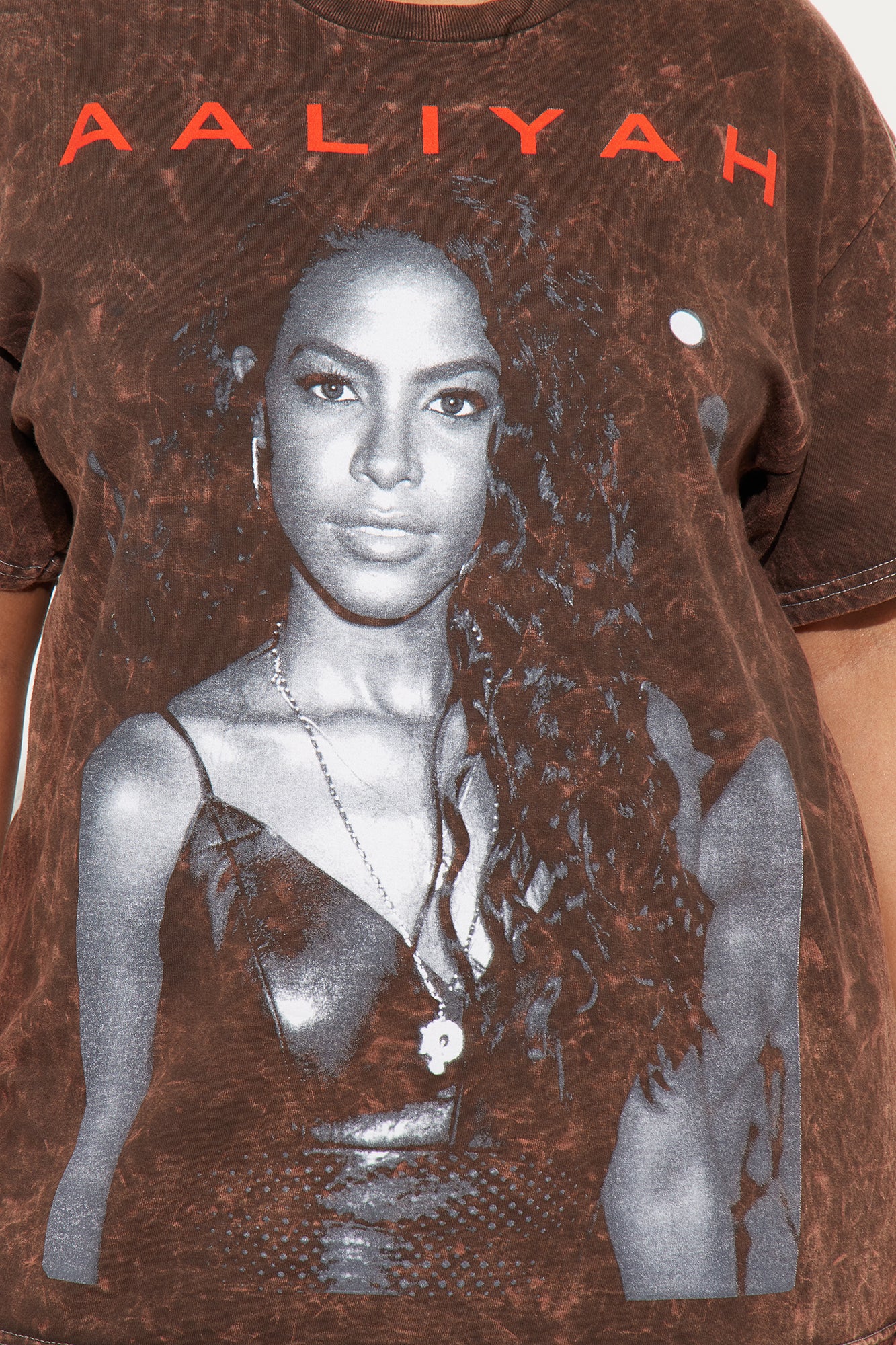 Aaliyah Washed Tee - Chocolate - Image 7