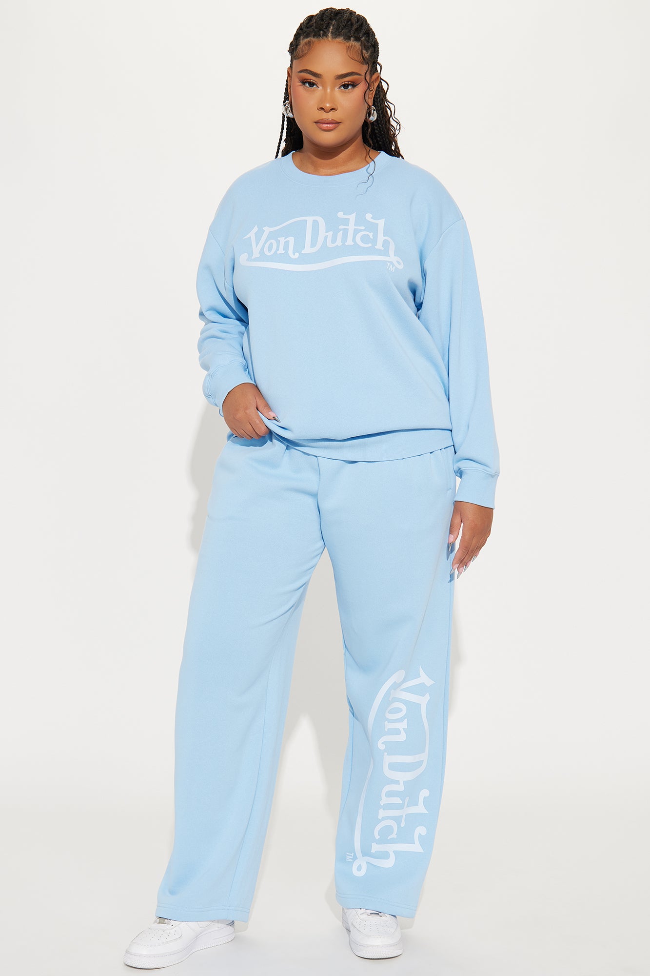 Von Dutch Distressed Crewneck Sweatshirt - Blue - Image 6
