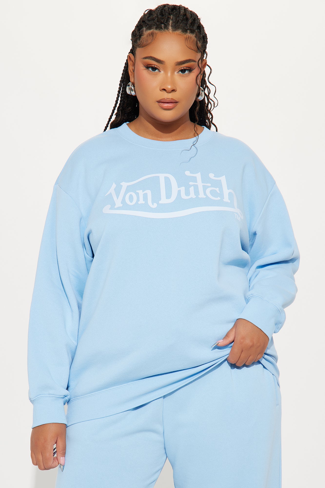 Von Dutch Distressed Crewneck Sweatshirt - Blue - Image 5