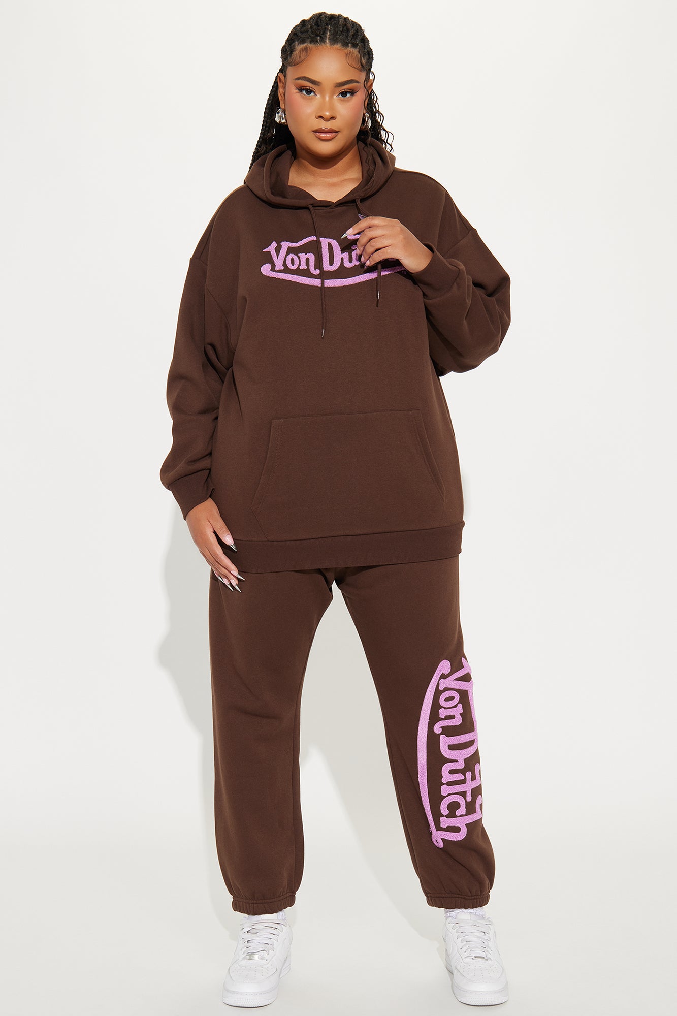Von Dutch Patch Jogger - Brown - Image 4