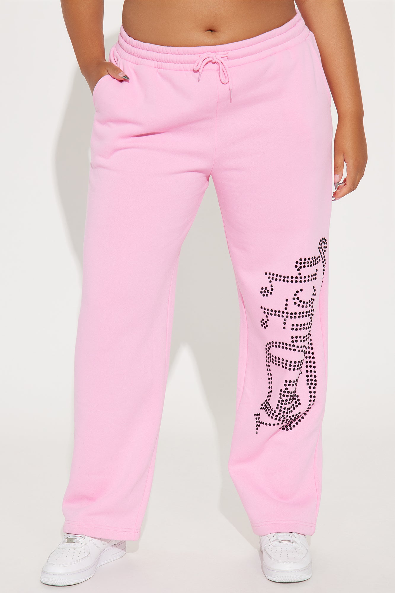 Von Dutch Classic Wide Leg Pant - Pink - Image 5