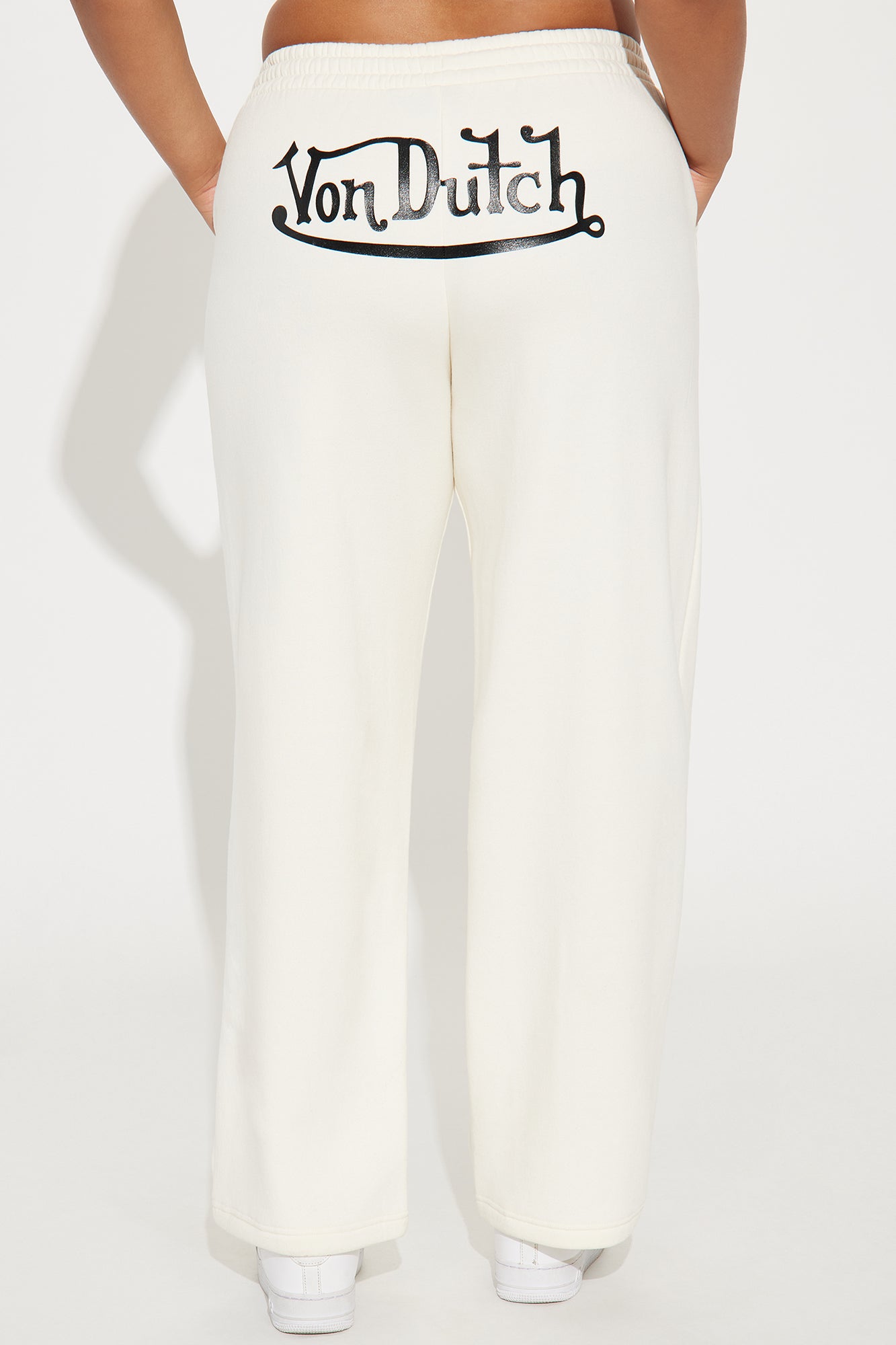 Von Dutch Classic Wide Leg Pant - Off White - Image 8