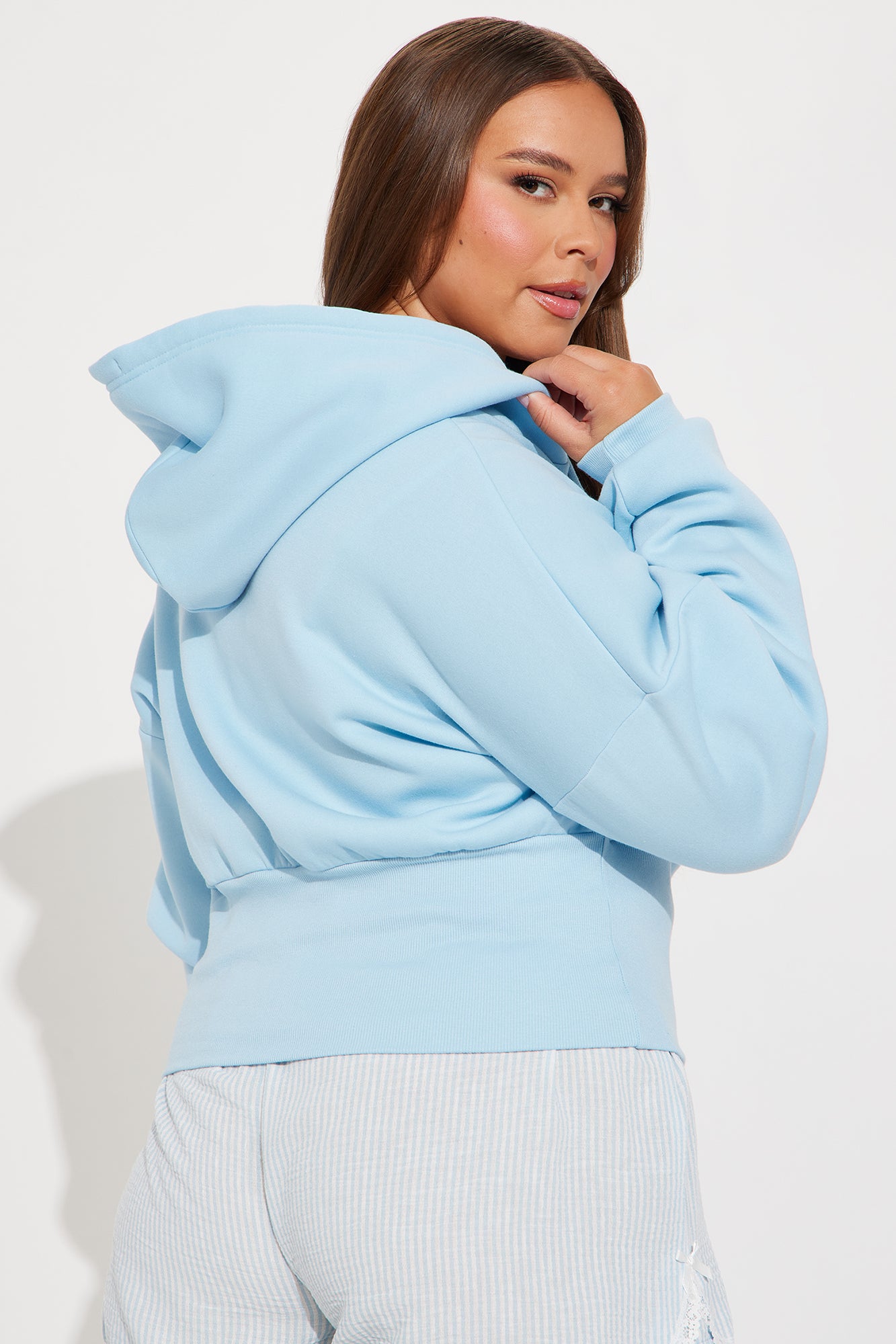 Ciao Bella Limone Zip Up Hoodie - Light Blue - Image 9