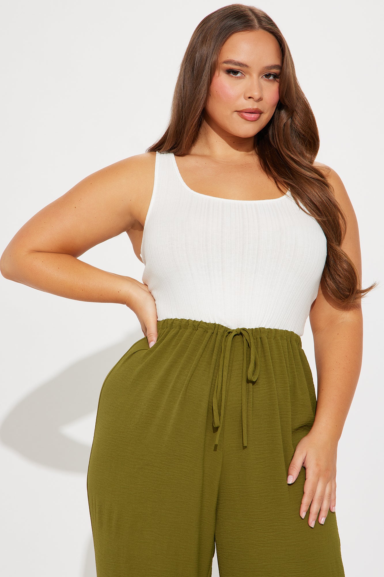 Vacay Mode Jumpsuit - Olive/combo - Image 4